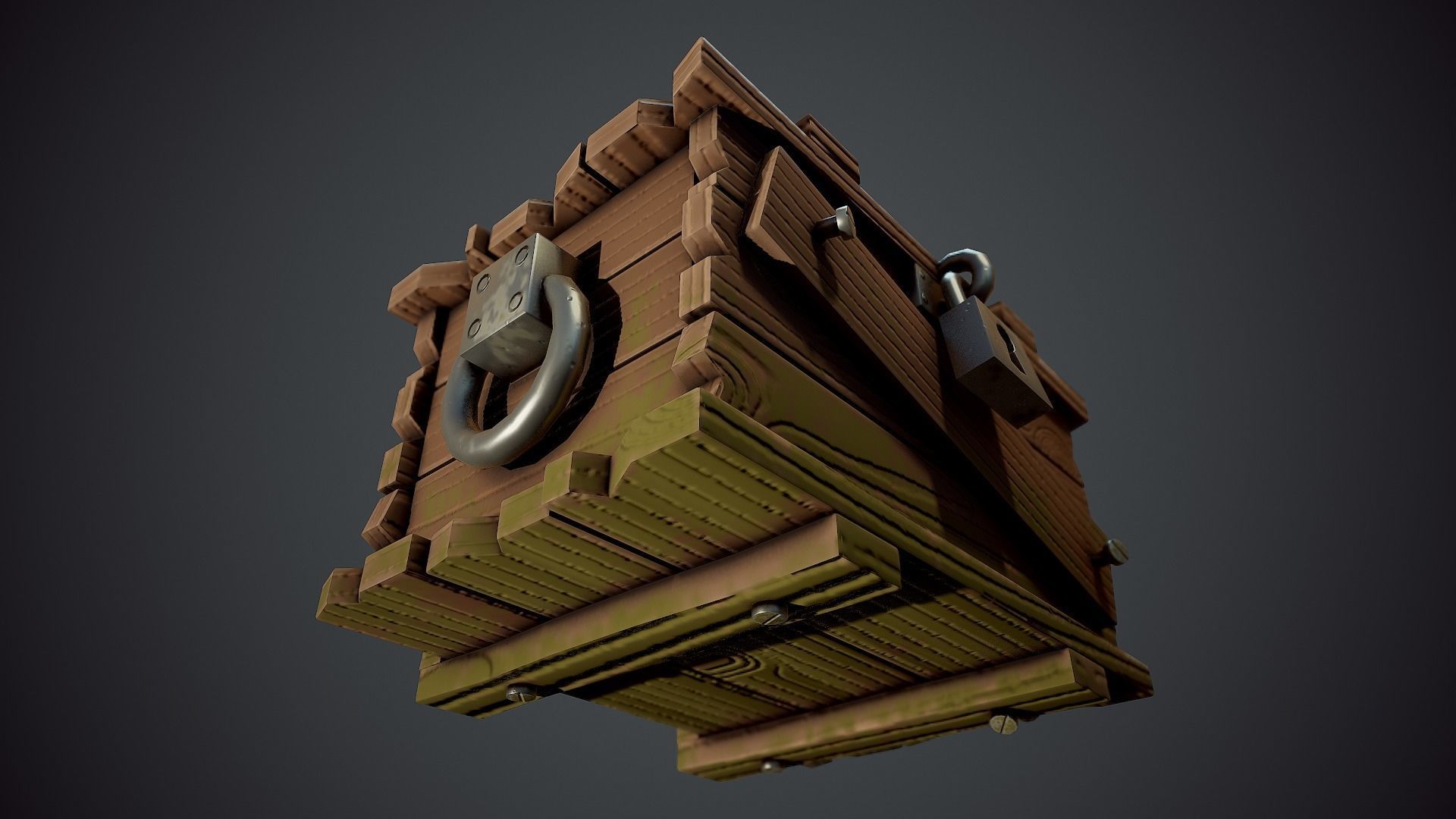 Stylized Crate - Tutorial Included Low-poly 3D model_11