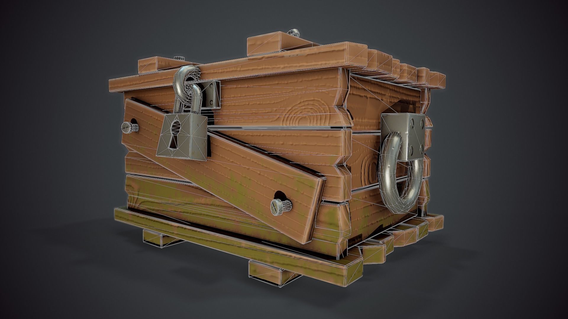 Stylized Crate - Tutorial Included Low-poly 3D model_10
