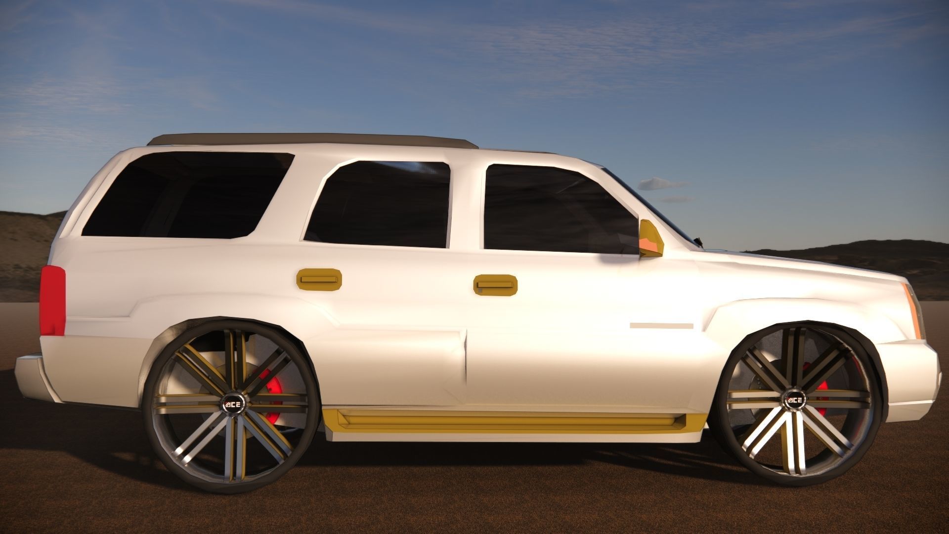 Cadillac escalade SUV 3D model_2