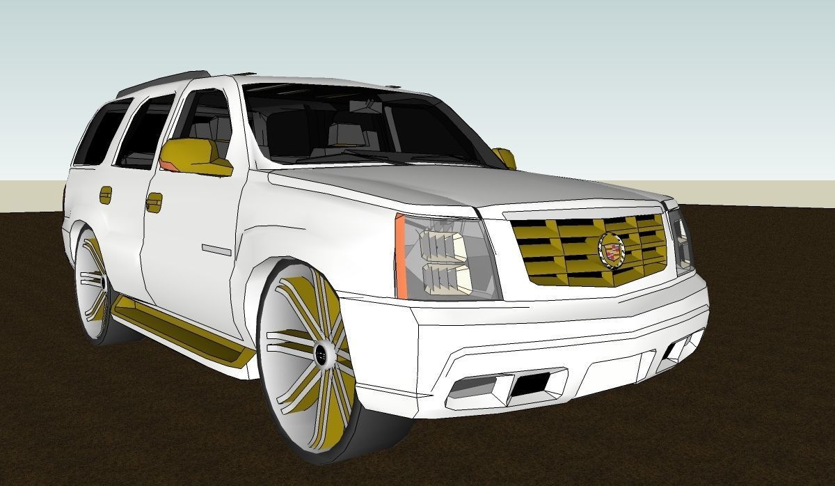 Cadillac escalade SUV 3D model_6