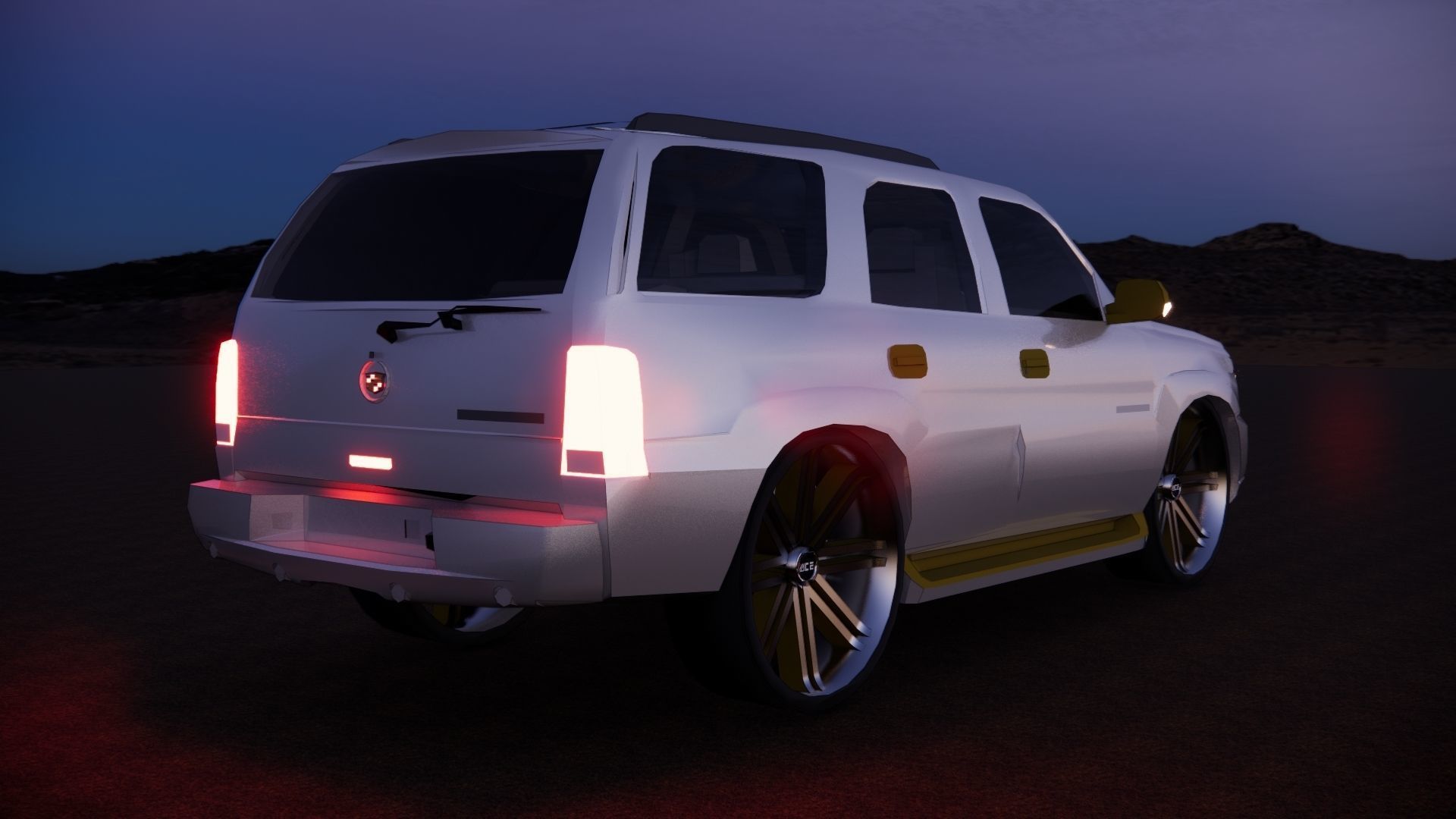 Cadillac escalade SUV 3D model_4
