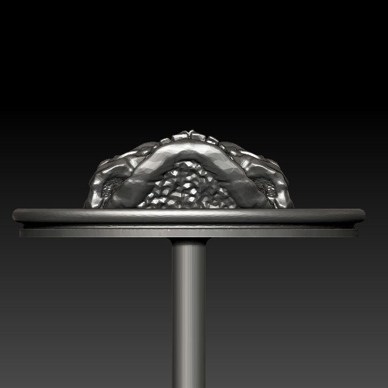 skull earrings studs 3D print model_16