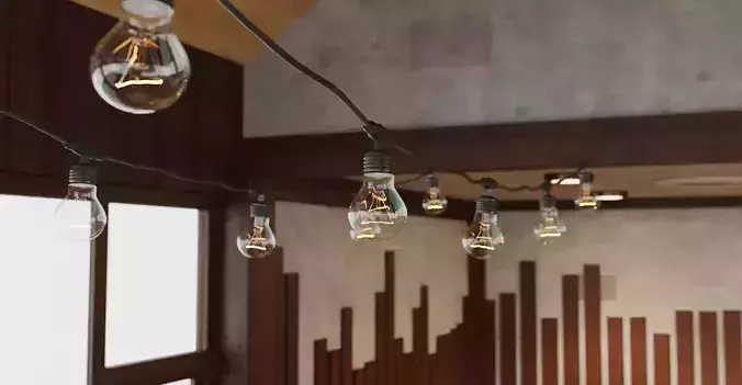 5 Light Cable Chandelier in black