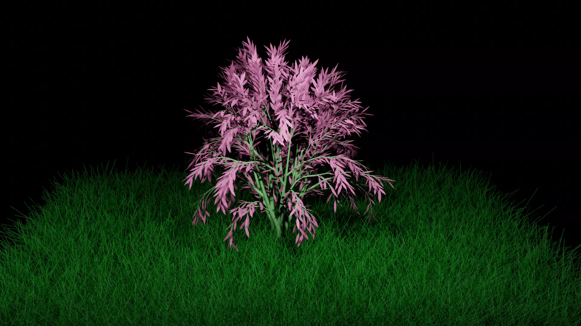 realstic tree with grass Free 3D model