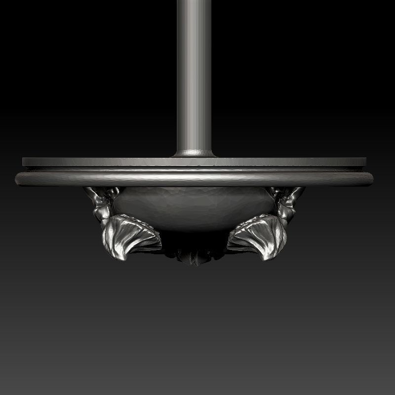 skull earrings studs 3D print model_14