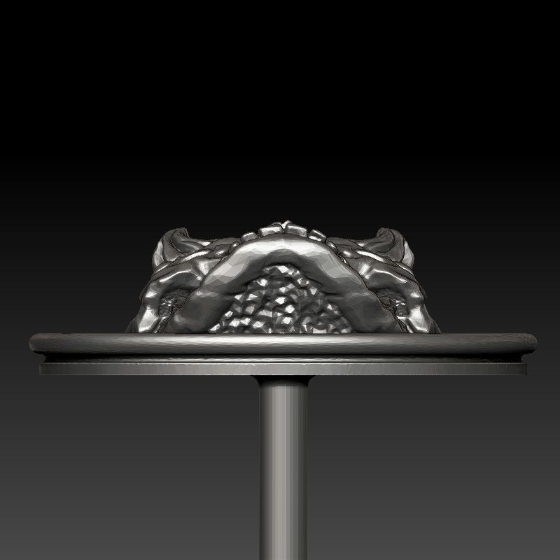 skull earrings studs 3D print model_18