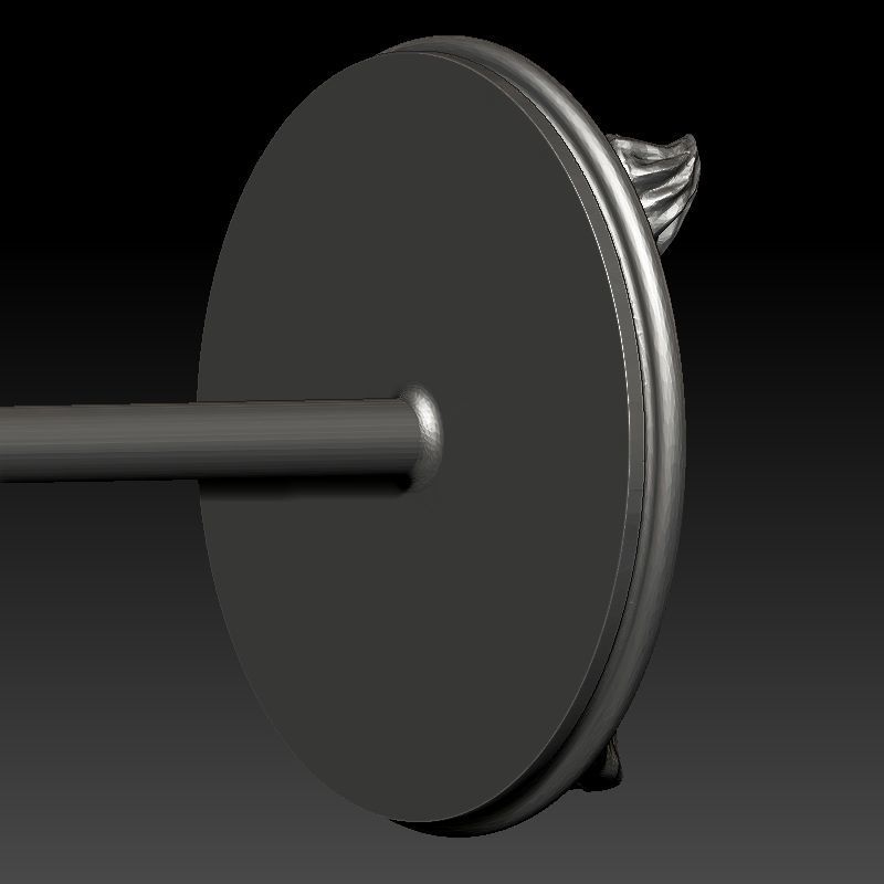 skull earrings studs 3D print model_6