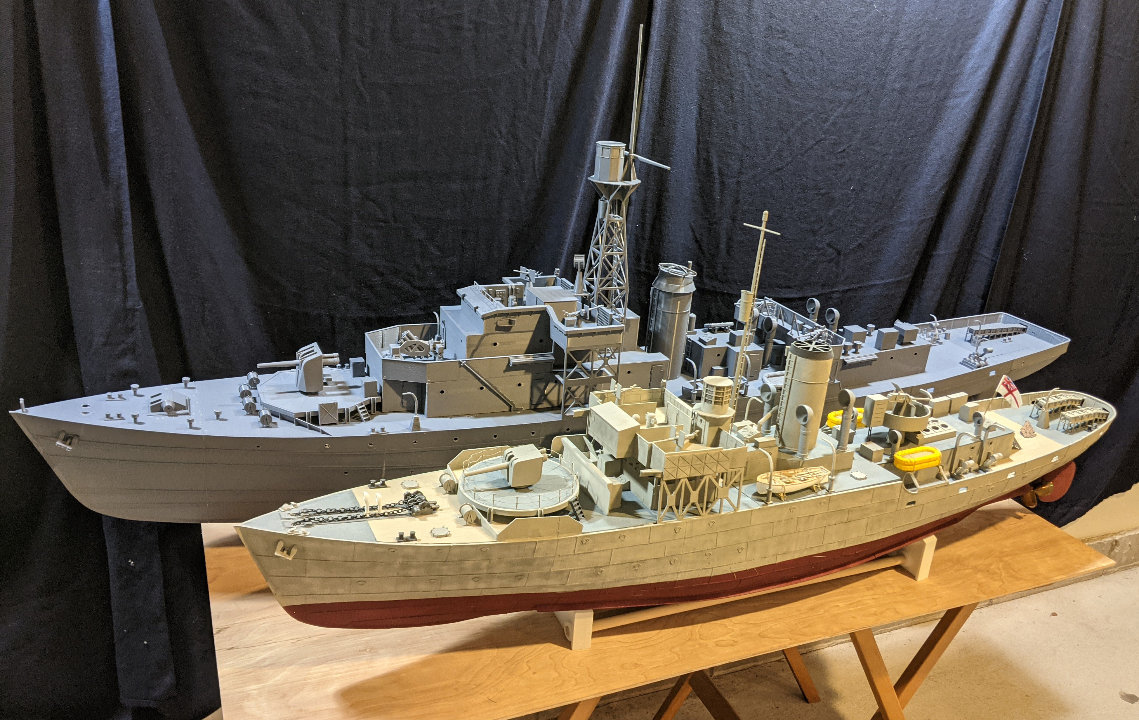 1 48 Castle Class Corvette RC Model Ship 3D print model_3