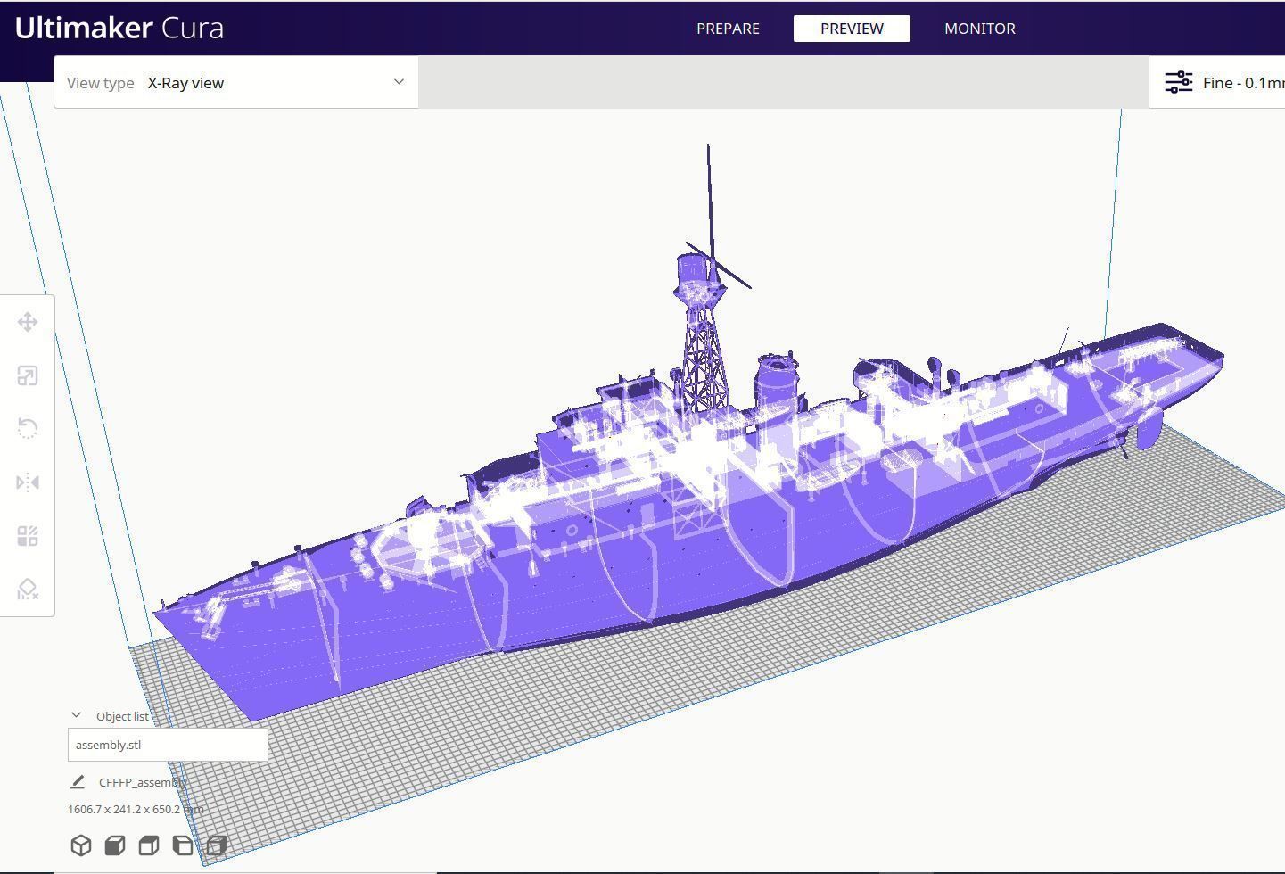 1 48 Castle Class Corvette RC Model Ship 3D print model_9