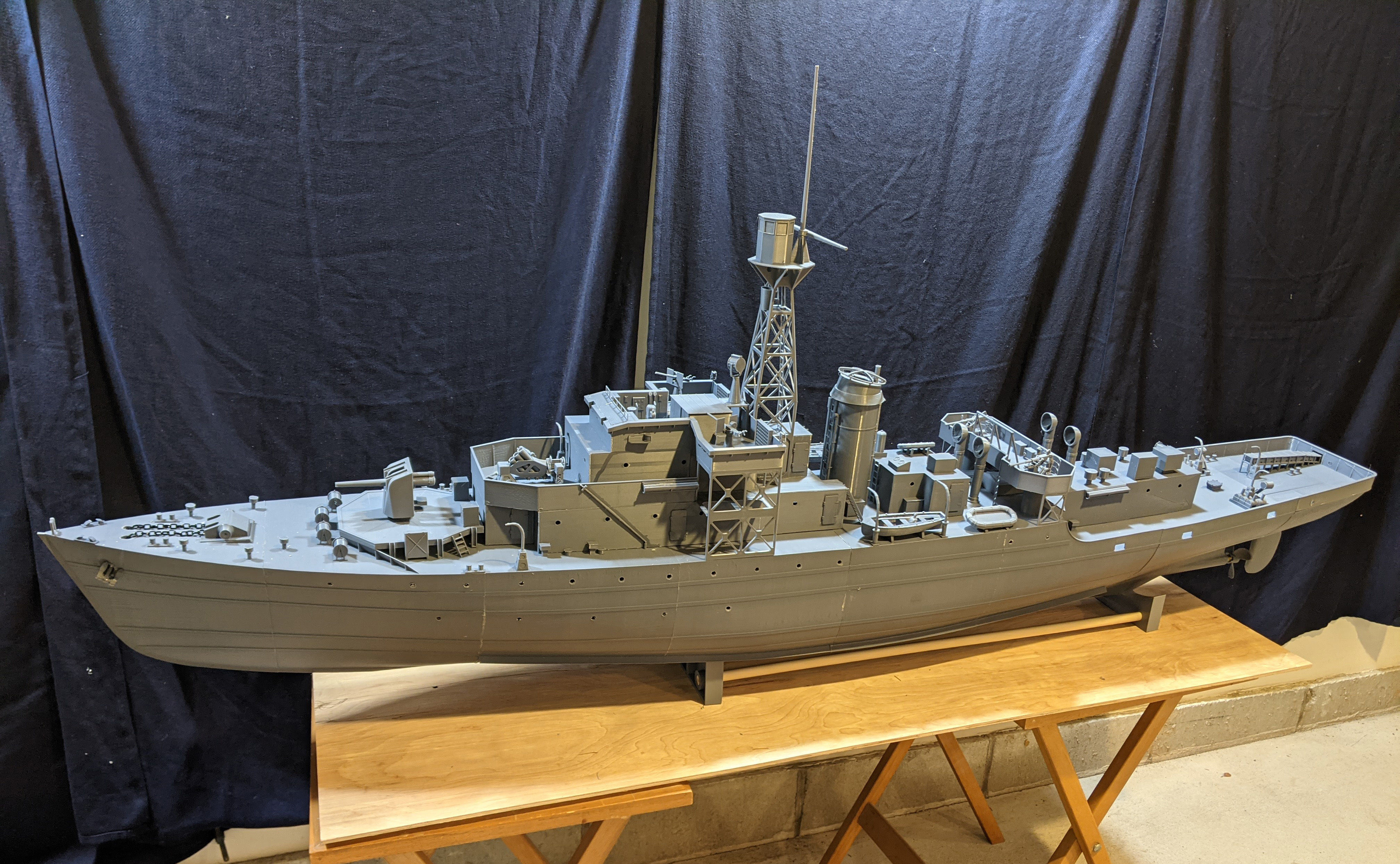 1 48 Castle Class Corvette RC Model Ship 3D print model_2