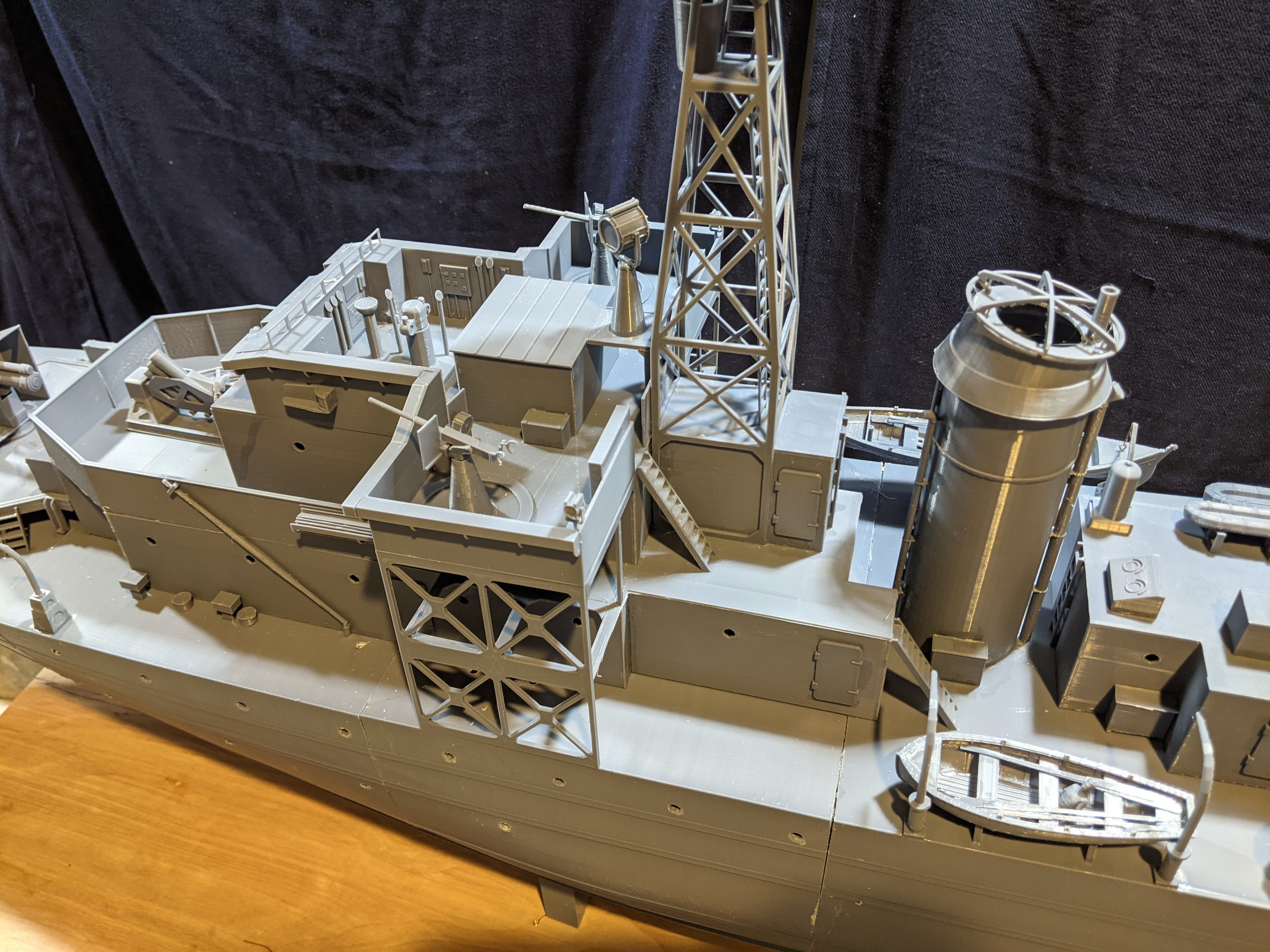 1 48 Castle Class Corvette RC Model Ship 3D print model_13