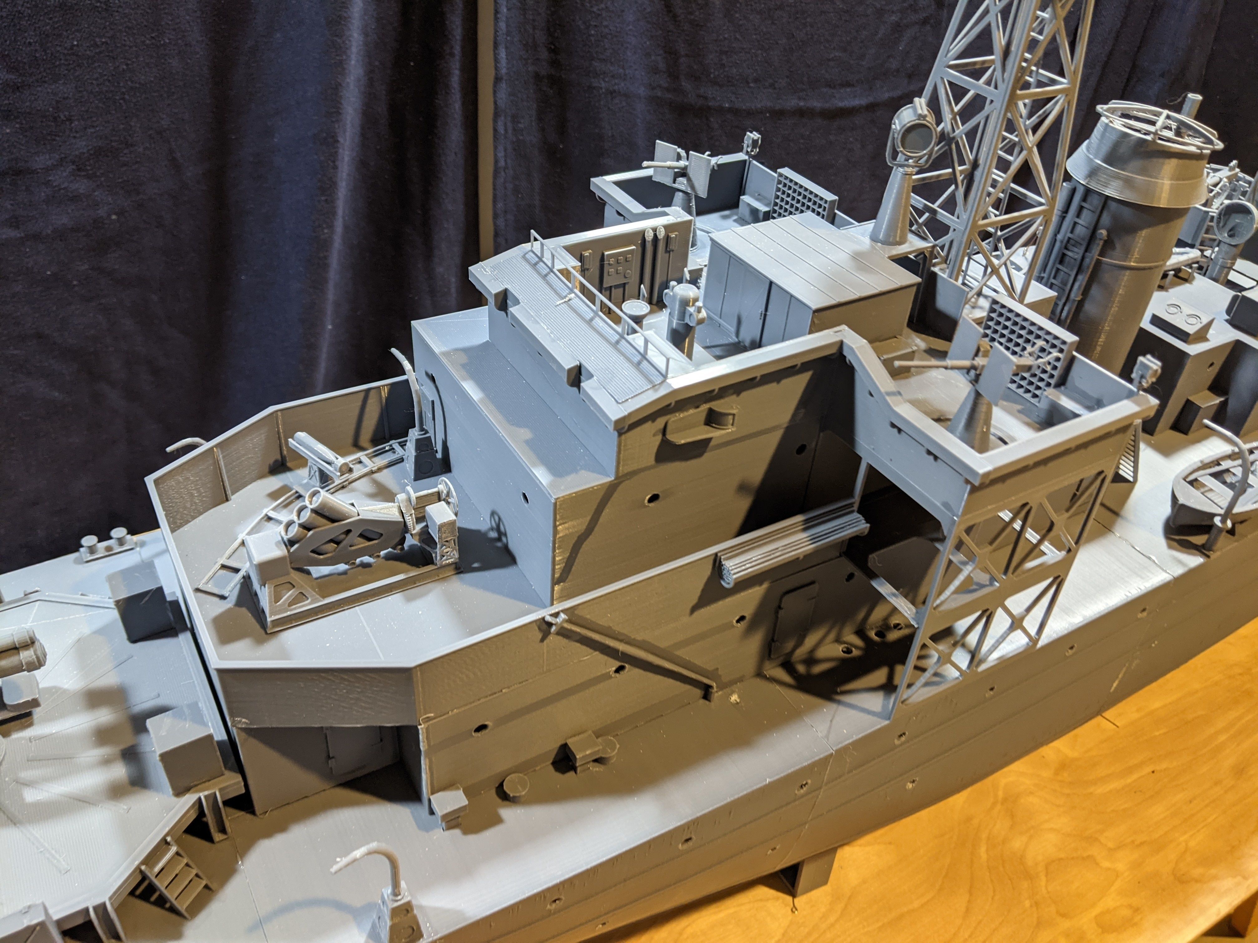 1 48 Castle Class Corvette RC Model Ship 3D print model_12