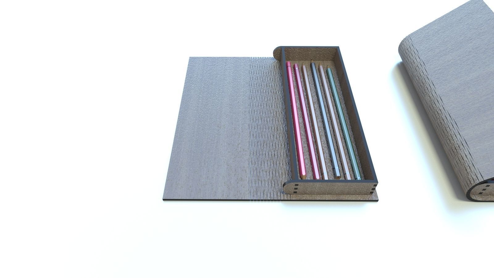 WOODEN BOX Low-poly 3D model_6