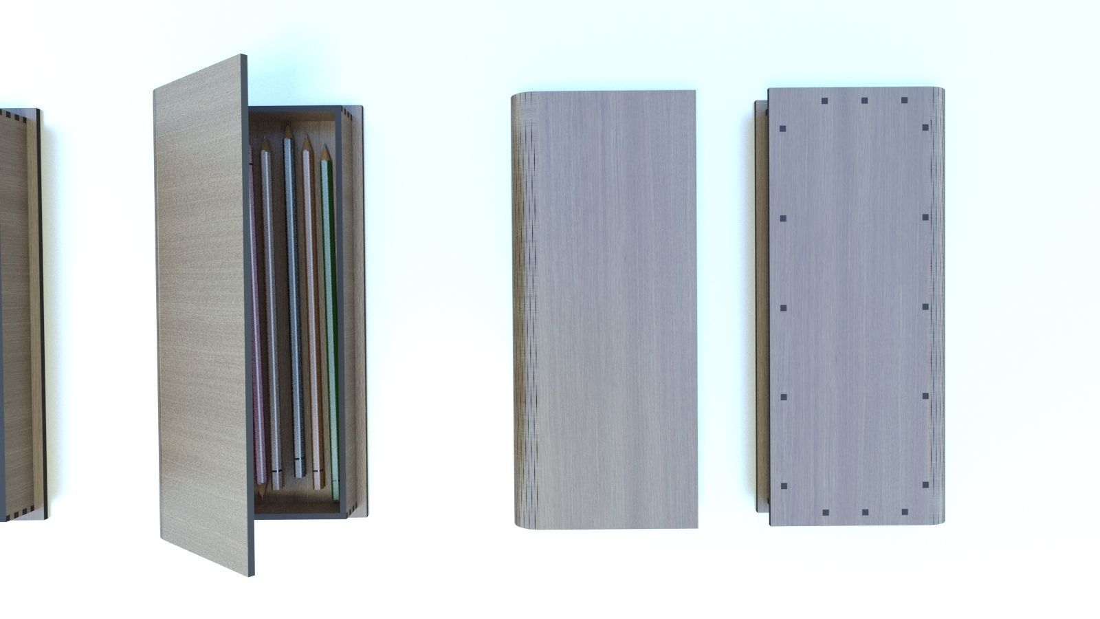 WOODEN BOX Low-poly 3D model_18