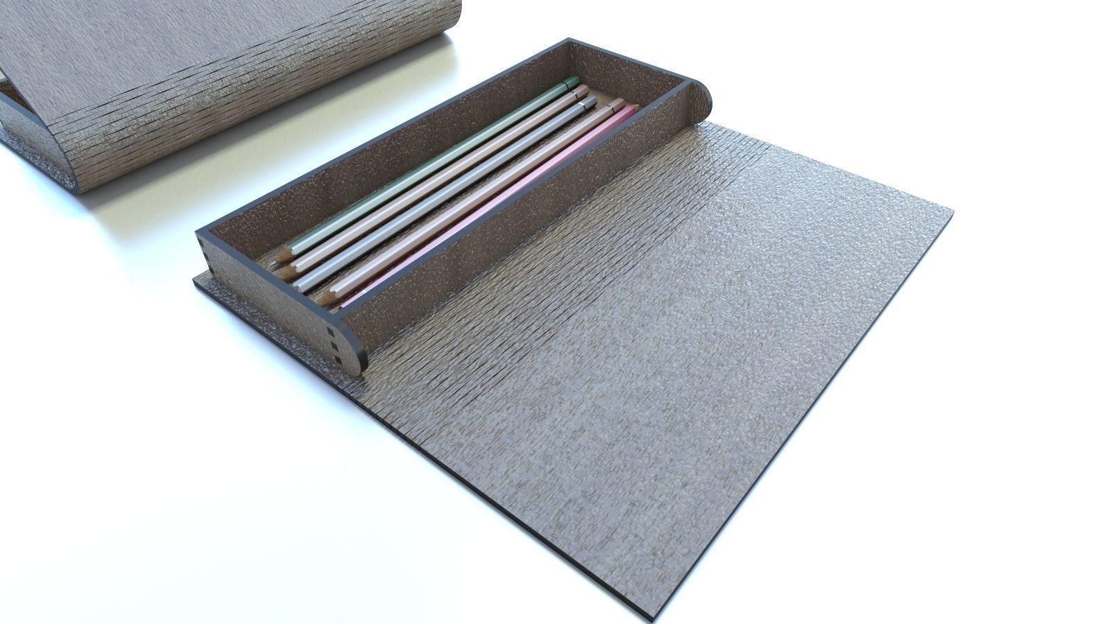 WOODEN BOX Low-poly 3D model_8