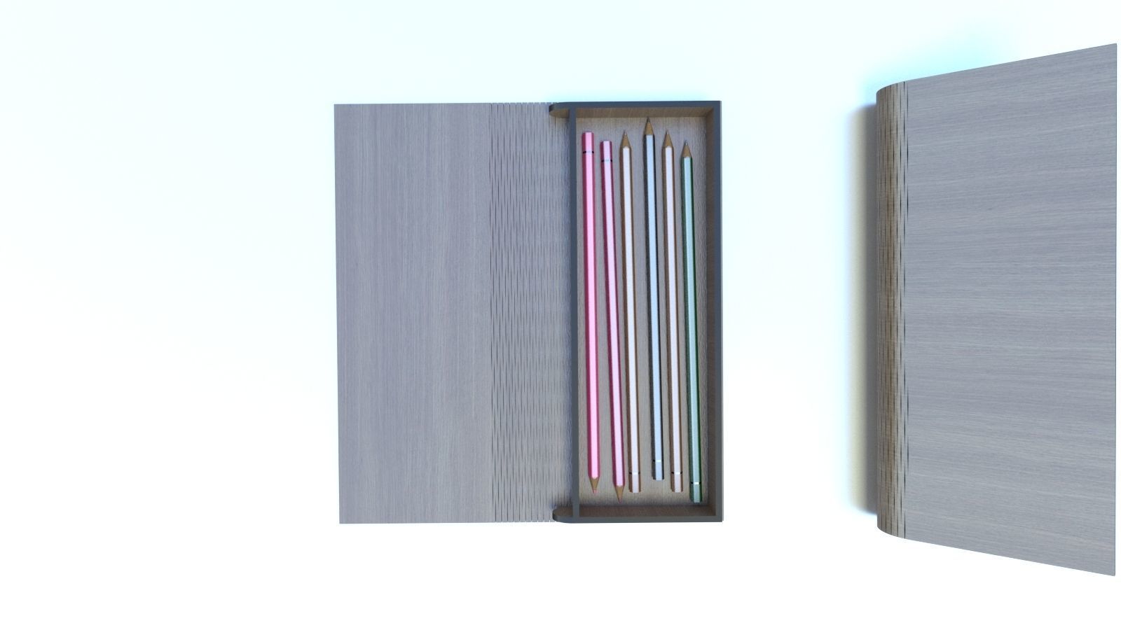 WOODEN BOX Low-poly 3D model_17