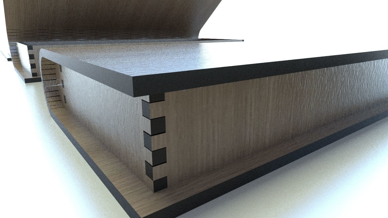 WOODEN BOX Low-poly 3D model_19