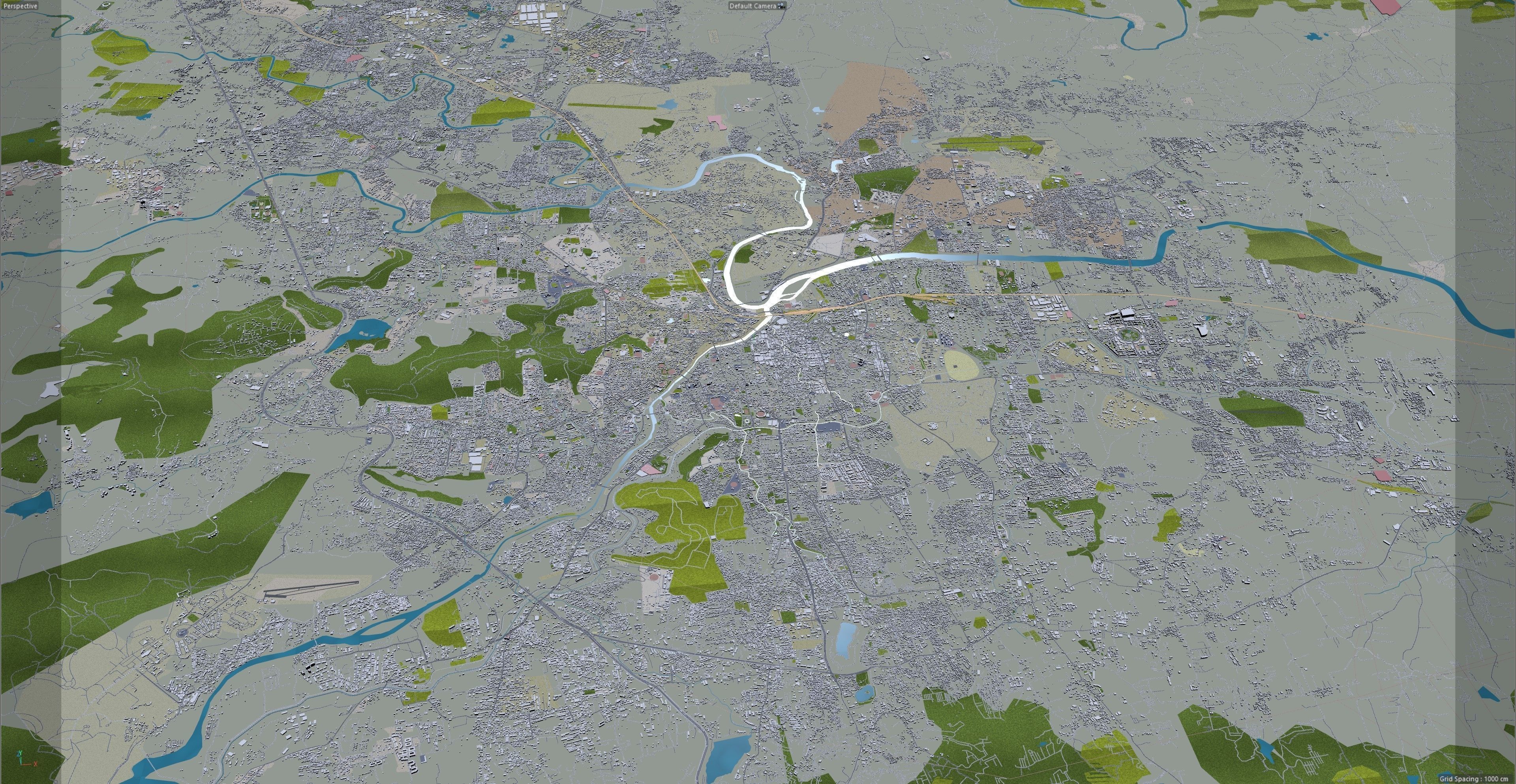 Pune India 50km Low-poly 3D model_15