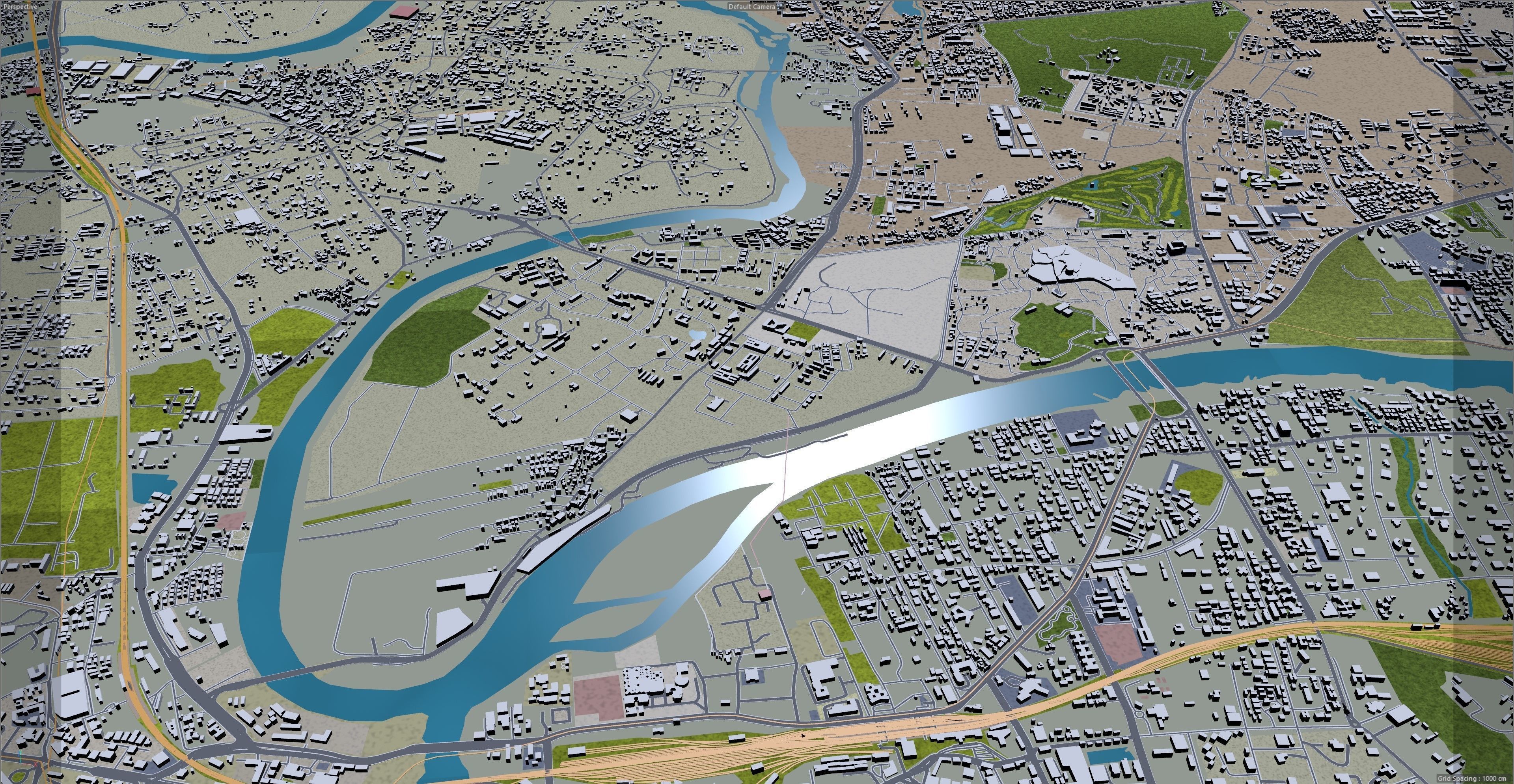 Pune India 50km Low-poly 3D model_17
