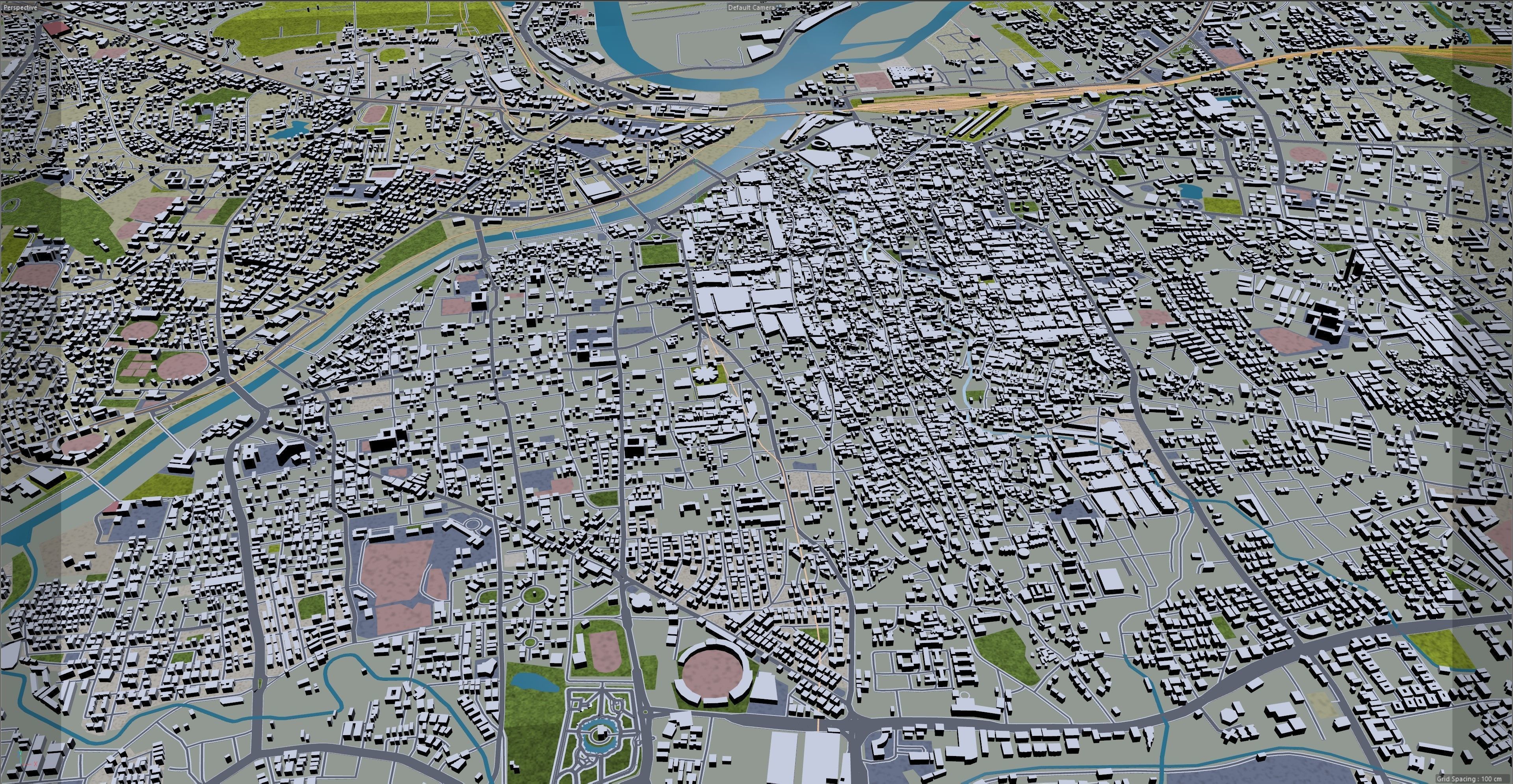 Pune India 50km Low-poly 3D model_12