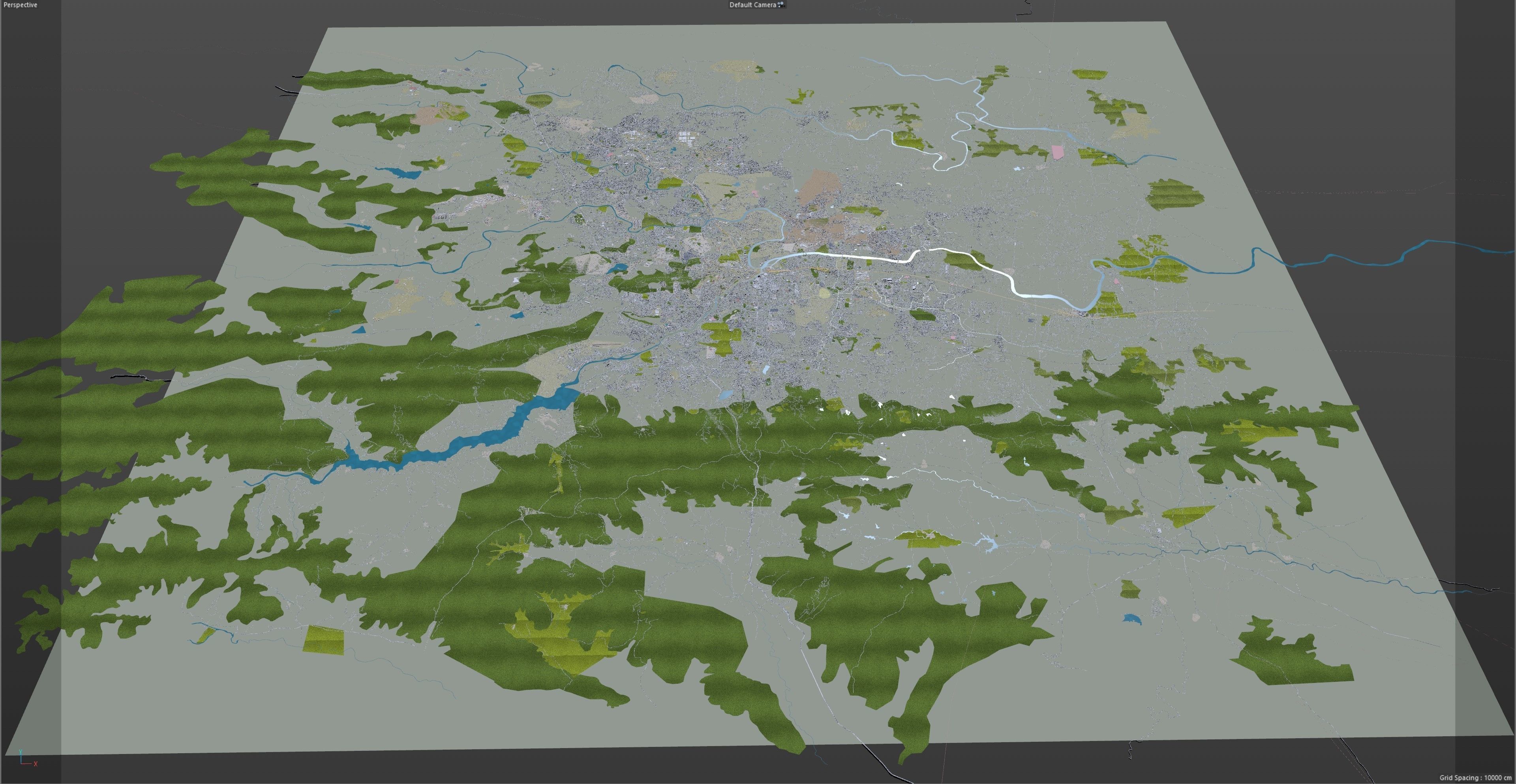 Pune India 50km Low-poly 3D model_16
