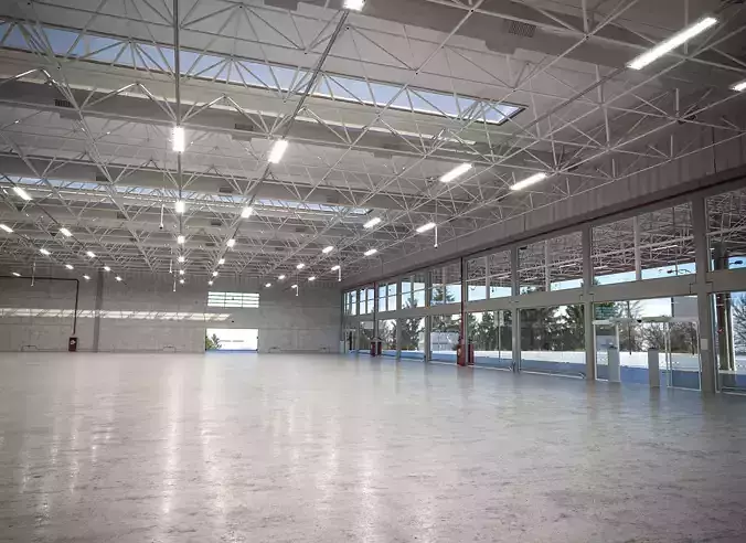 Industrial Warehouse high Poly 