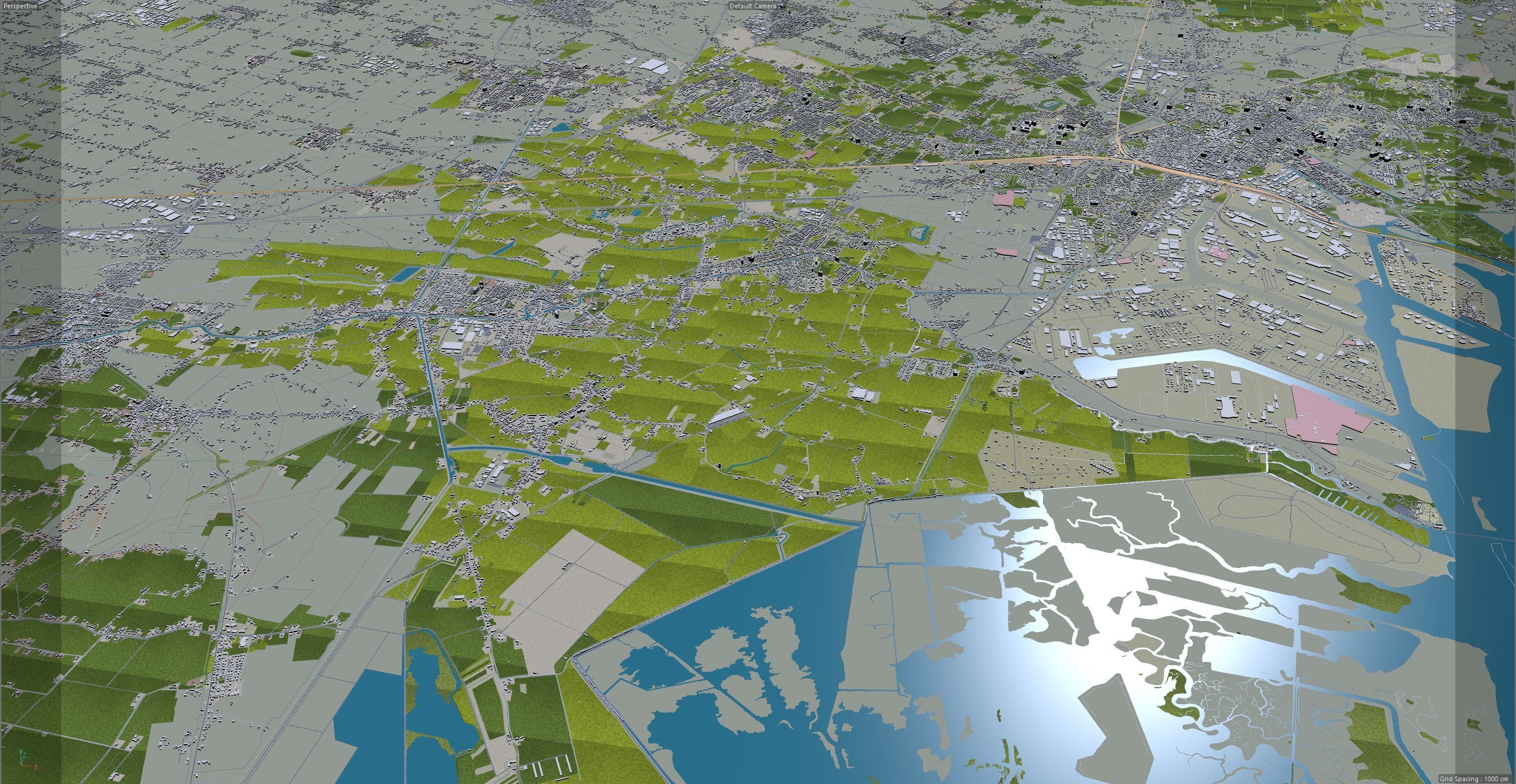 Padua Italy 100km Low-poly 3D model_19