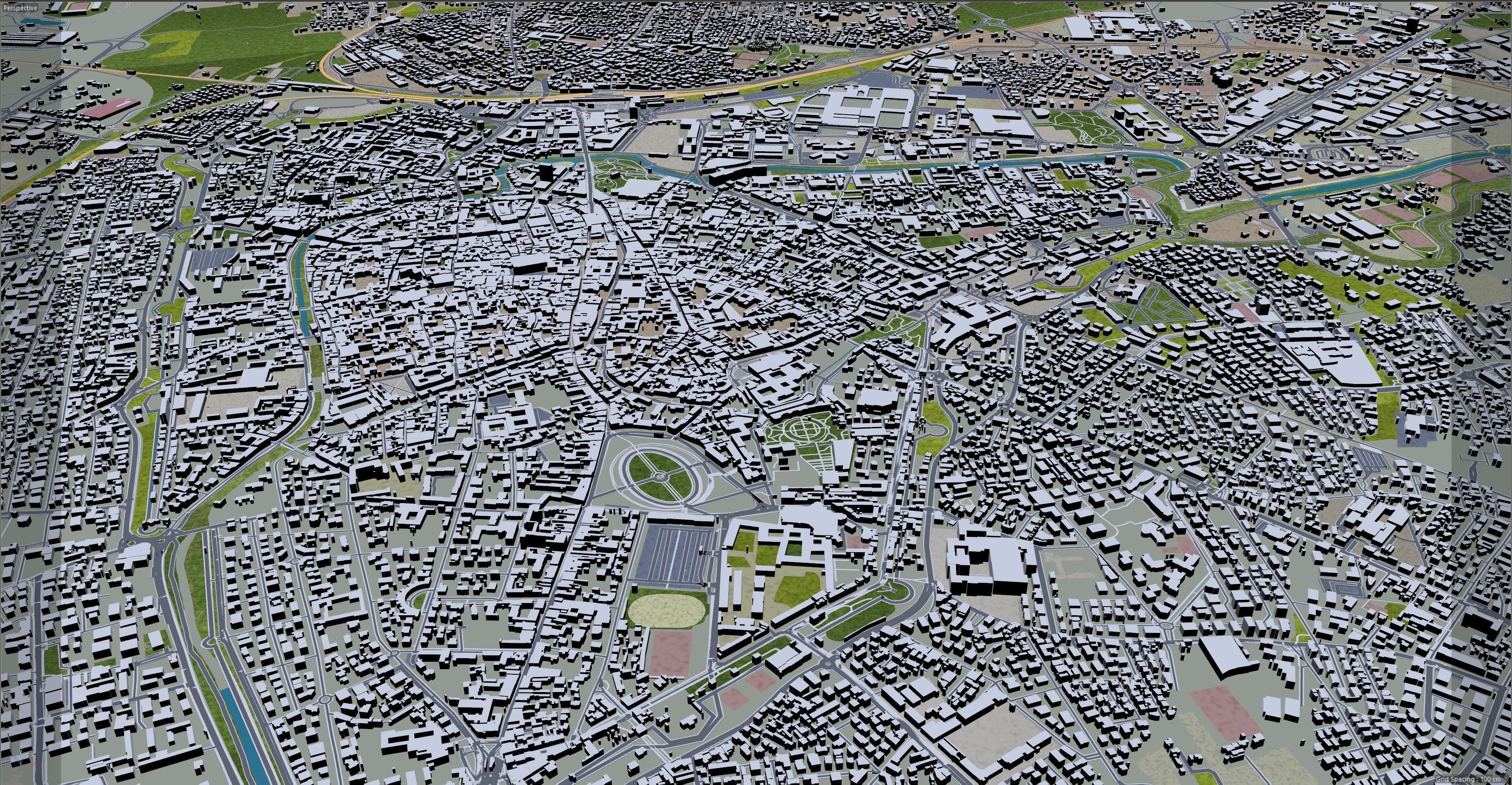 Padua Italy 100km Low-poly 3D model_14