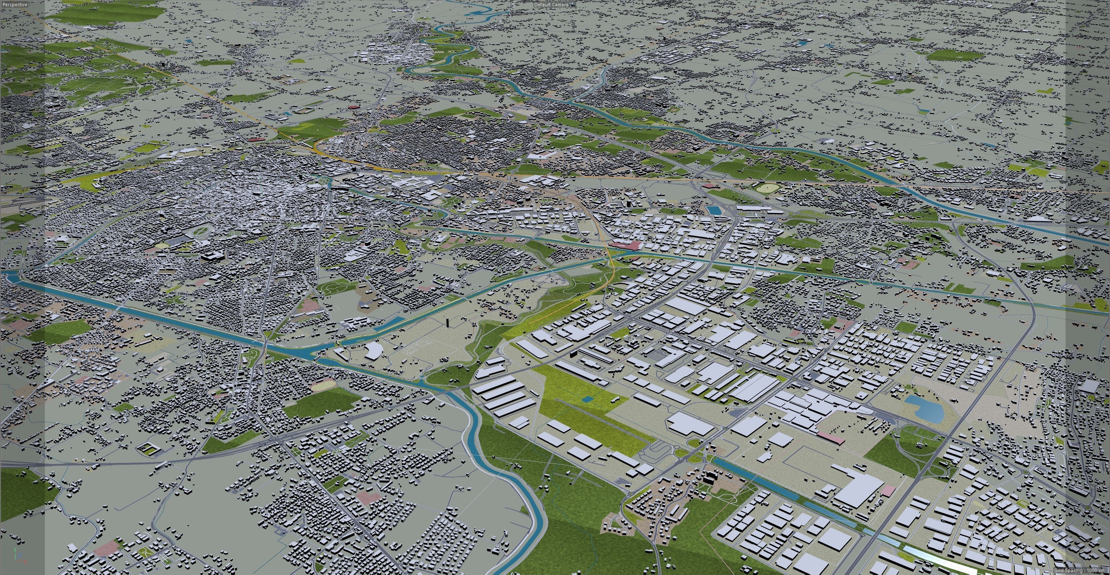 Padua Italy 100km Low-poly 3D model_20