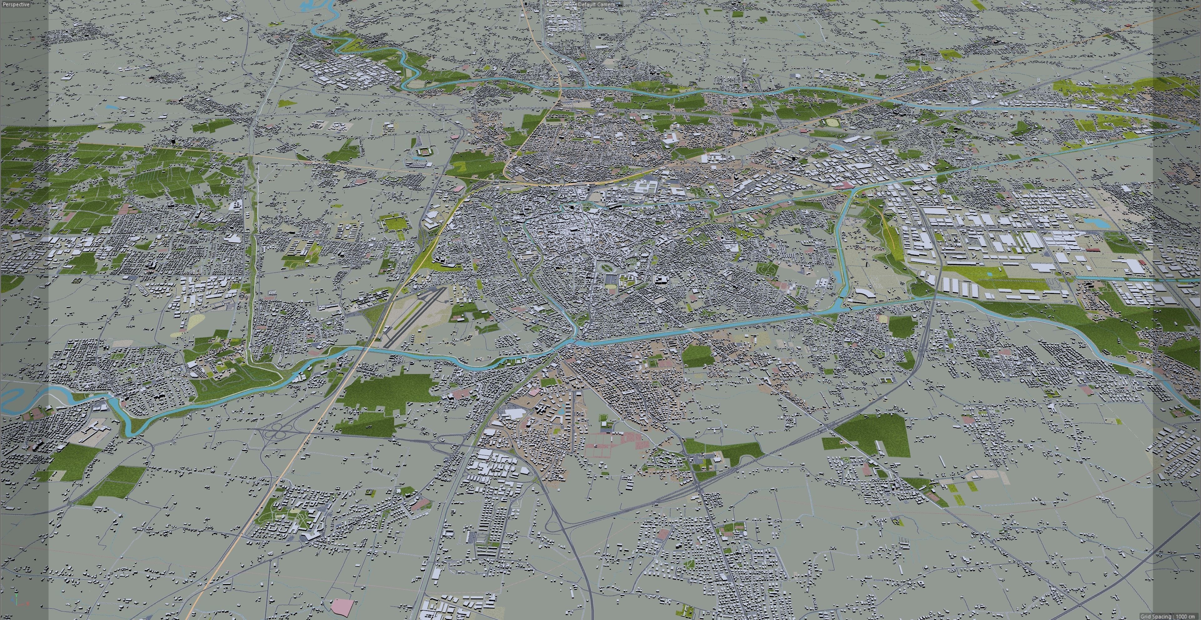 Padua Italy 100km Low-poly 3D model_17
