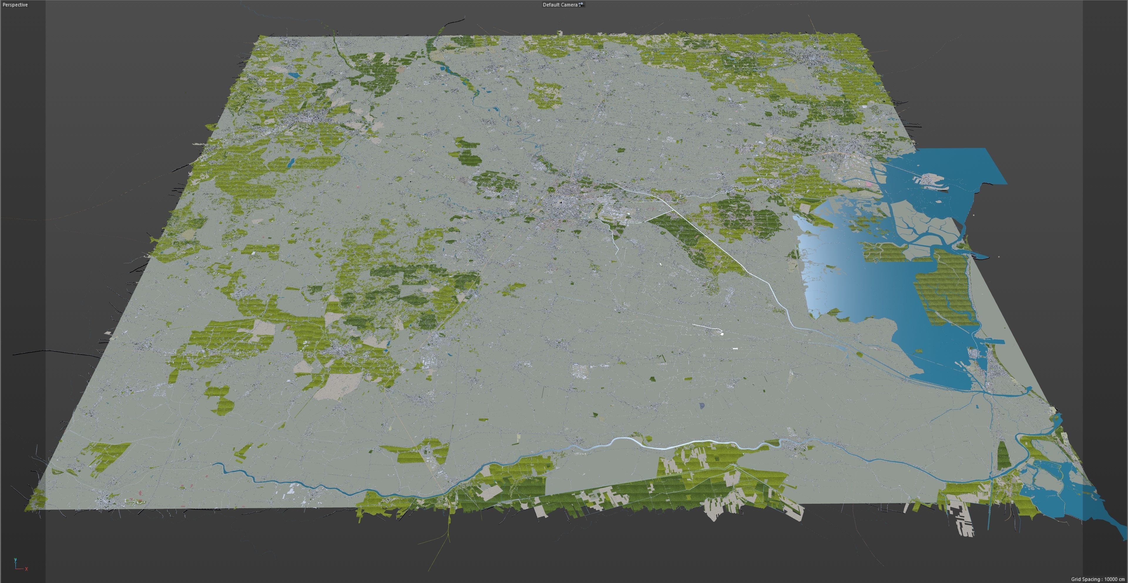 Padua Italy 100km Low-poly 3D model_18