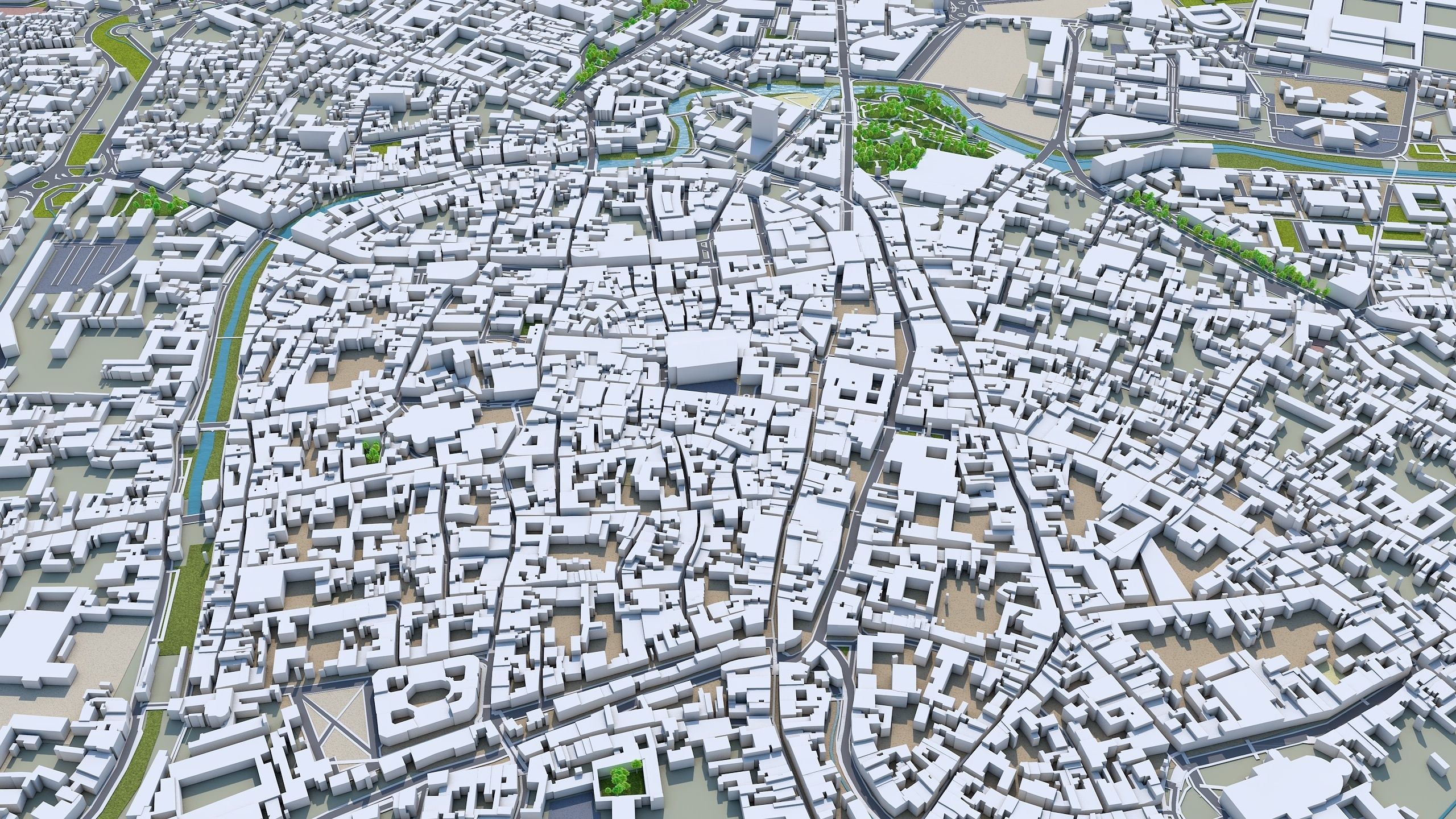 Padua Italy 100km Low-poly 3D model_2