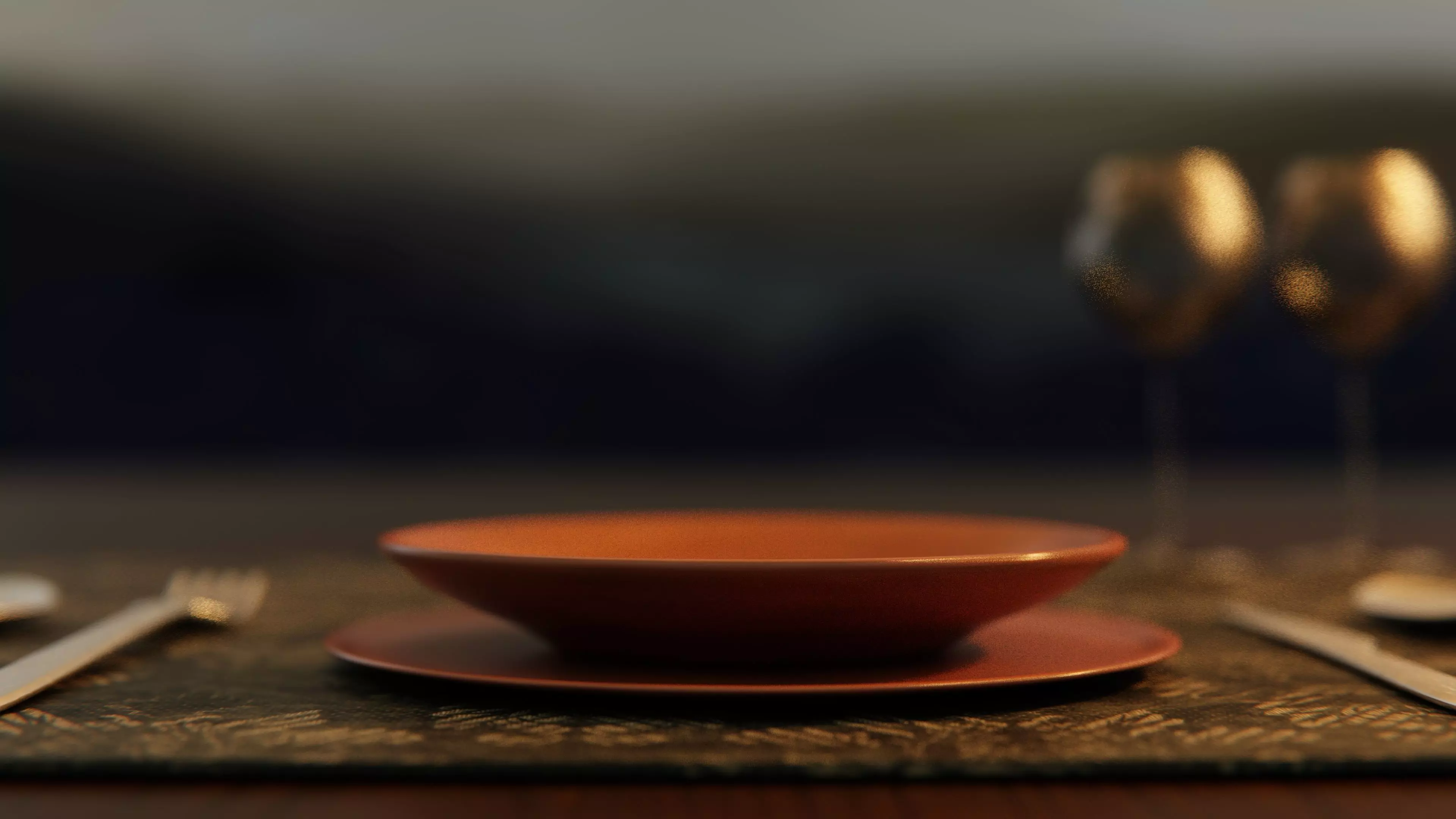 Lunch Table free model Free low-poly 3D model