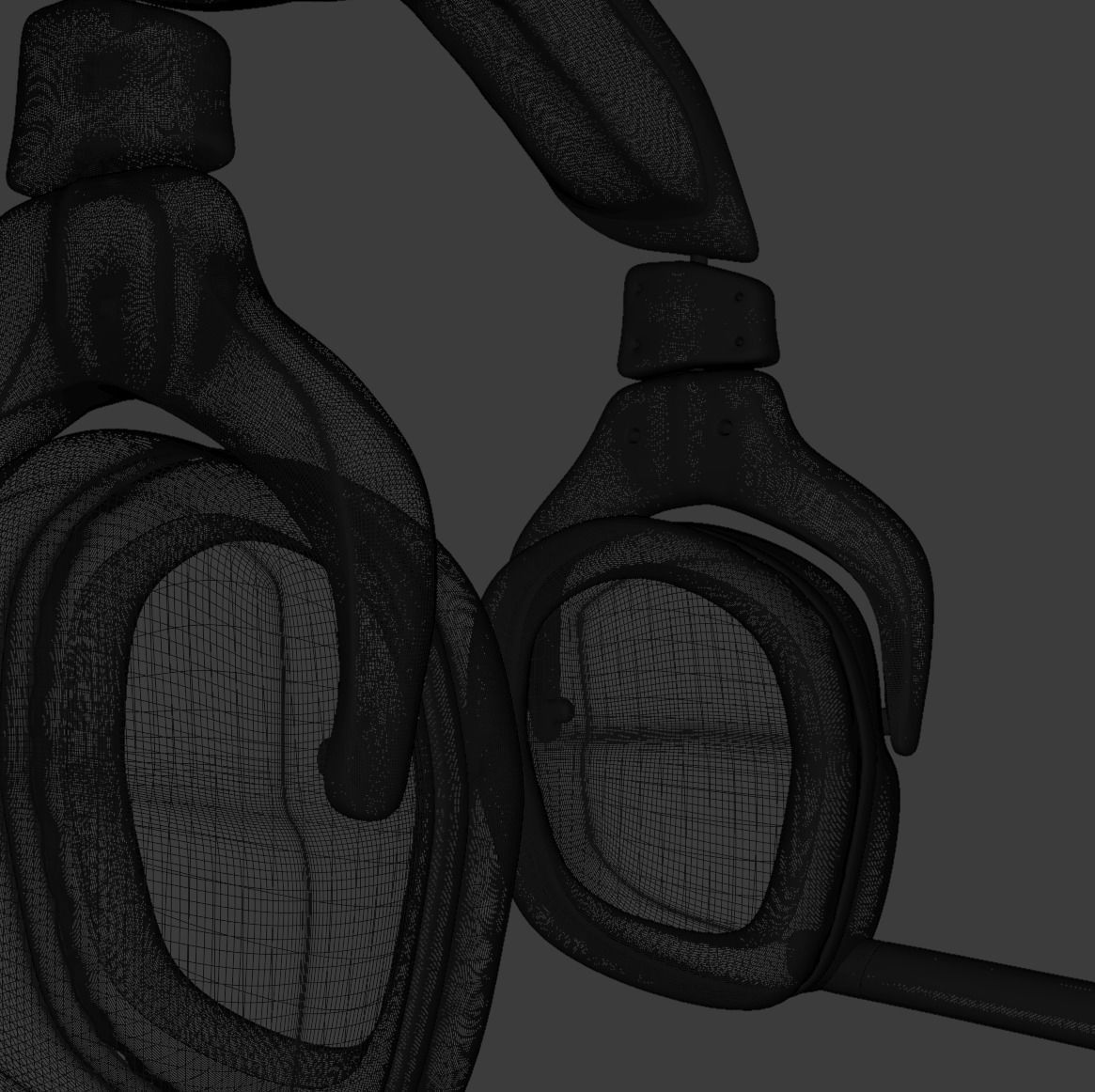 Headphones gaming headset 3D model_5