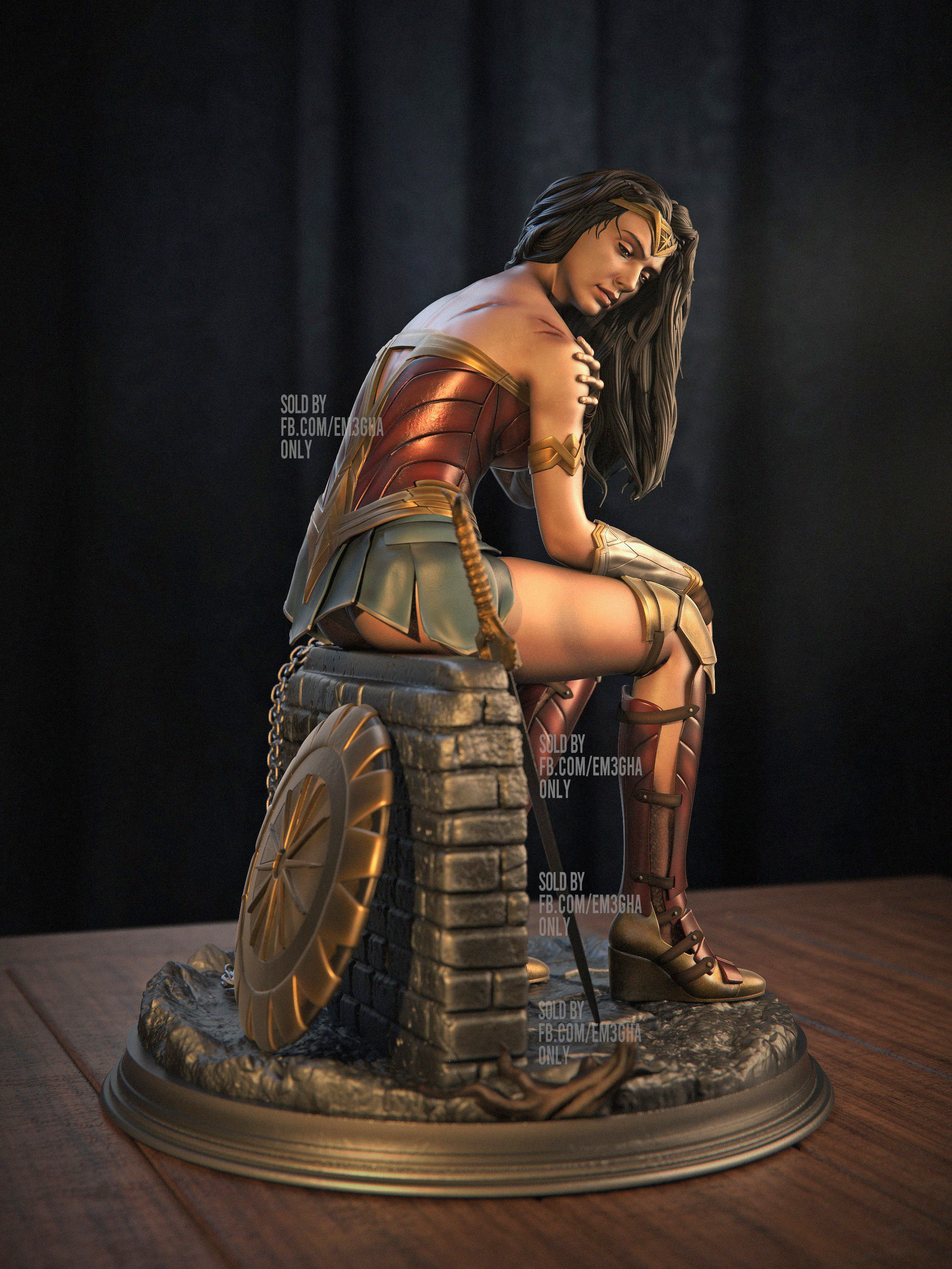 Wonder Woman - Battle Scarred 3D print model_1