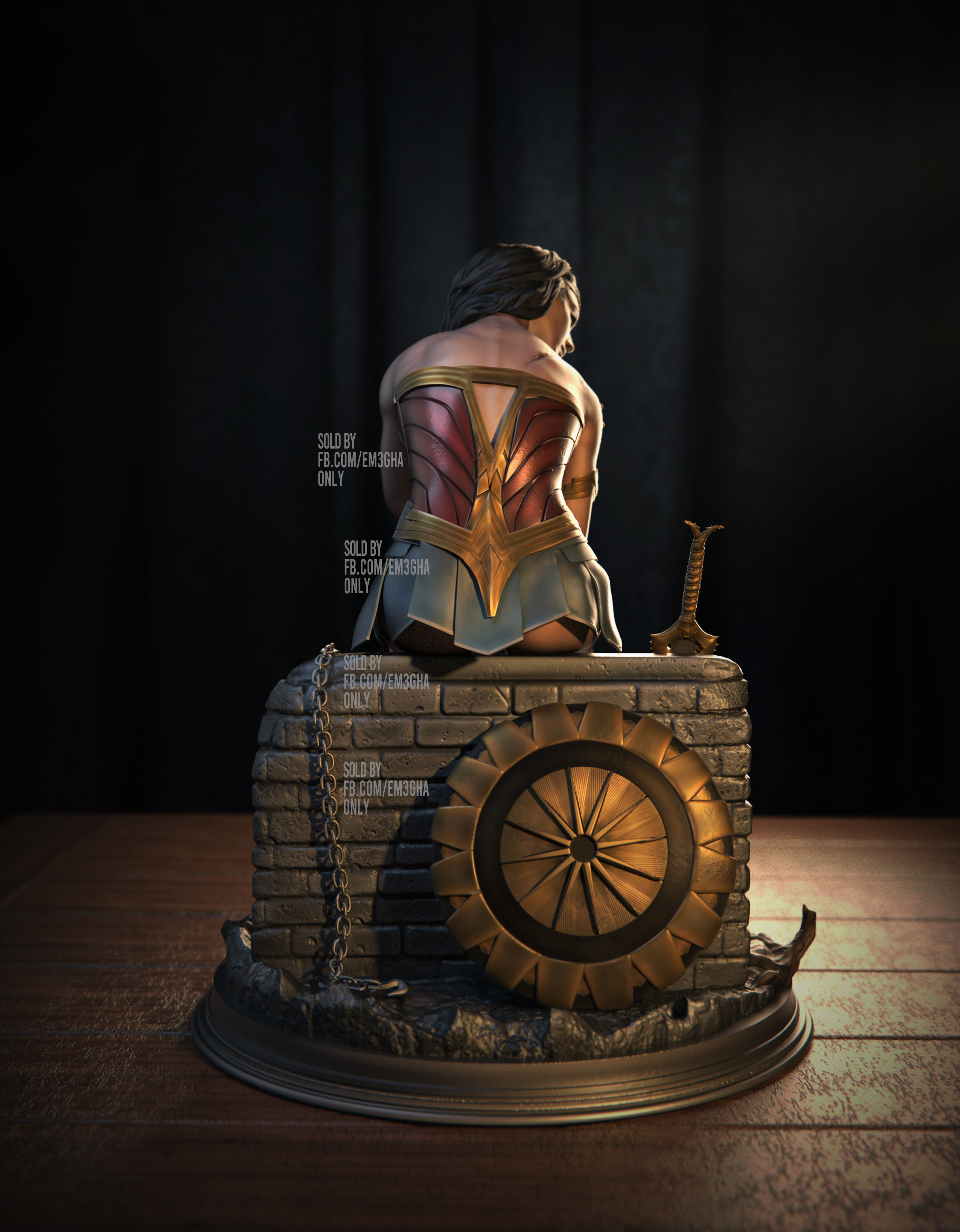 Wonder Woman - Battle Scarred 3D print model_6
