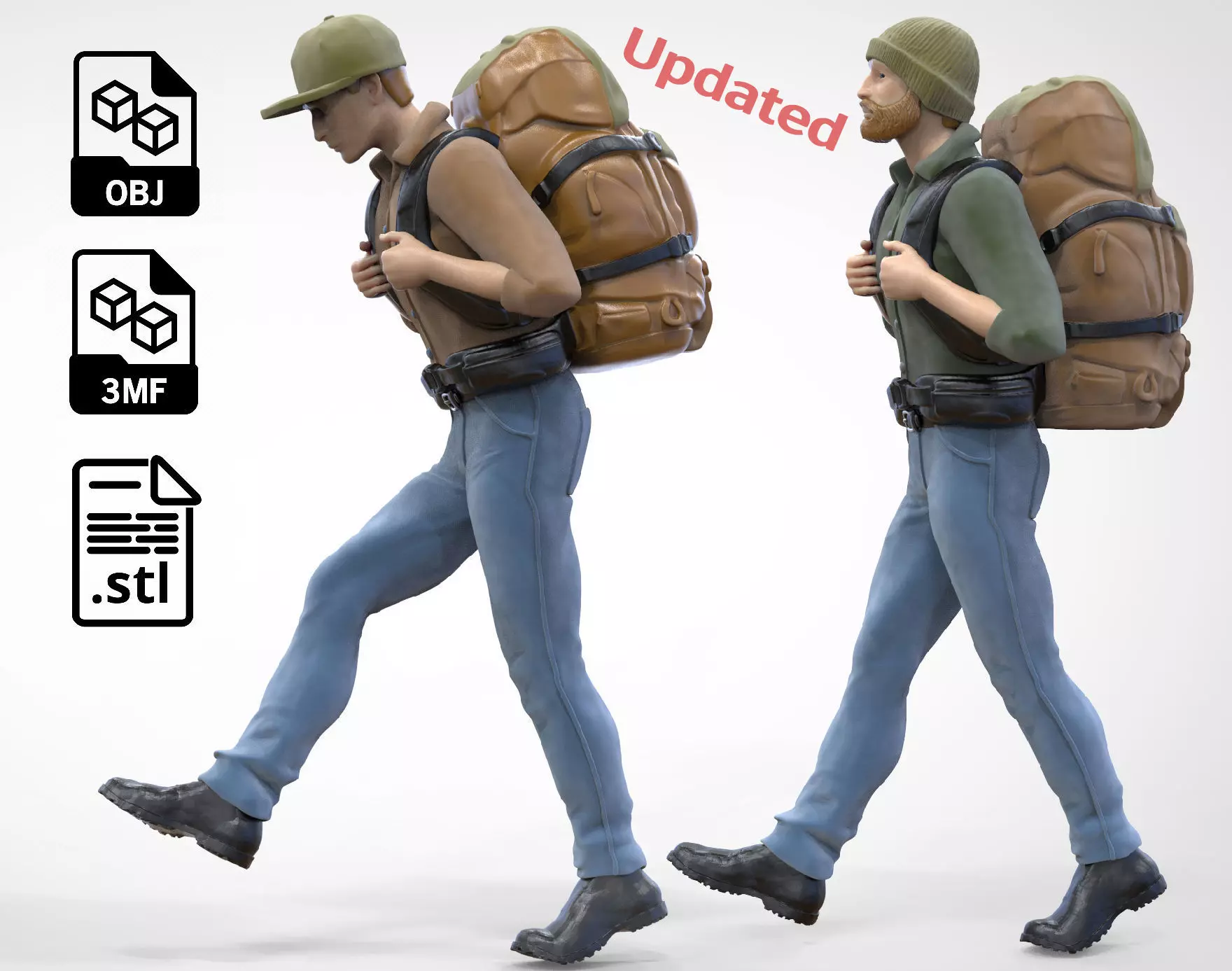 N2 Hiker 1 64 Miniature Walking and Climbing 3D print model
