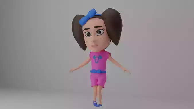 beautiful cartoon girl