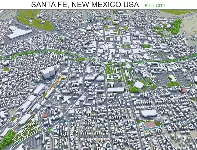 Santa Fe New Mexico USA 50km