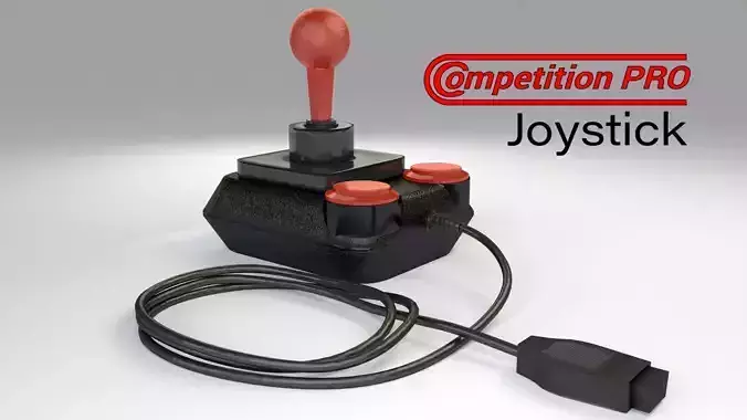Kempston Competition Pro Joystick Low-poly 3D model