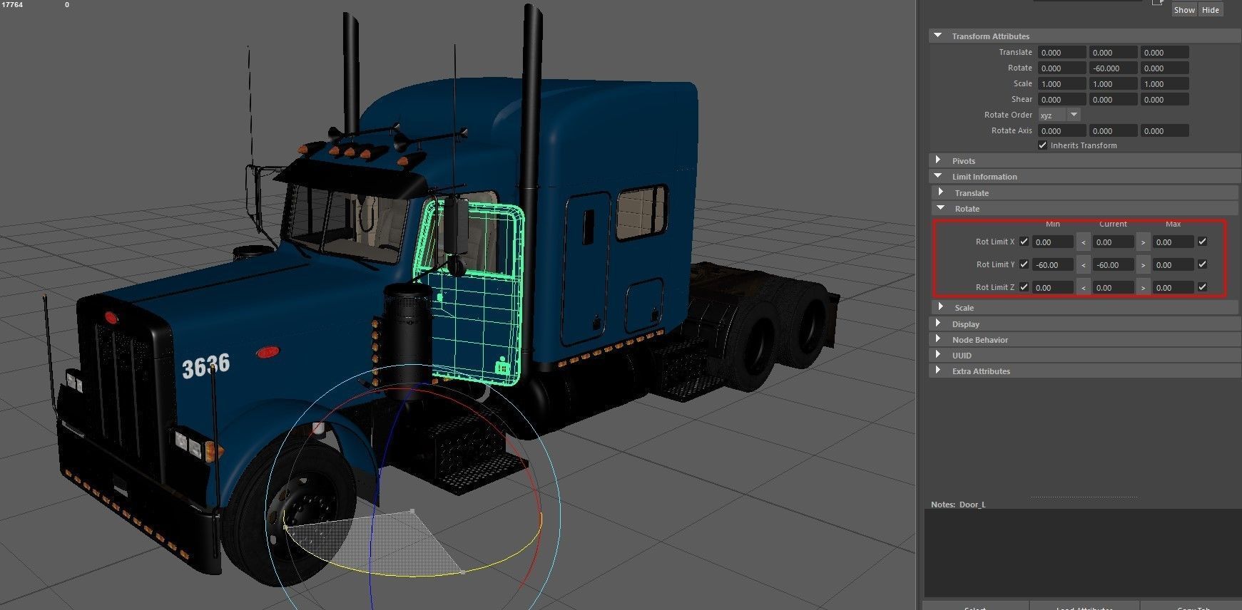 Detailed Peterbilt 379 with interior  3D model_24