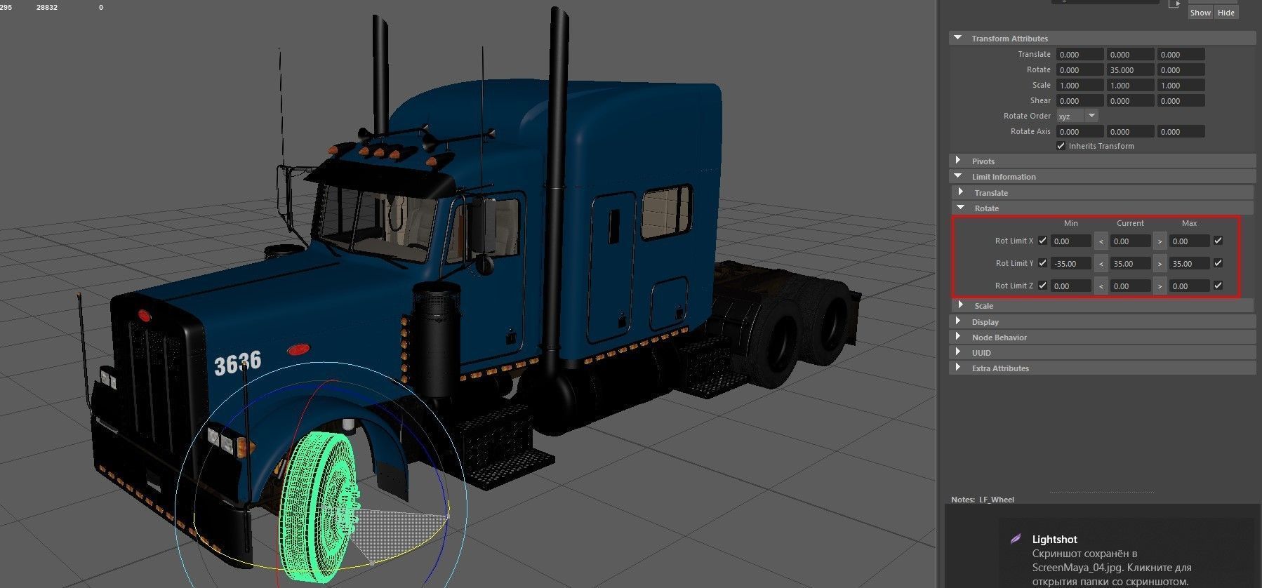 Detailed Peterbilt 379 with interior  3D model_25