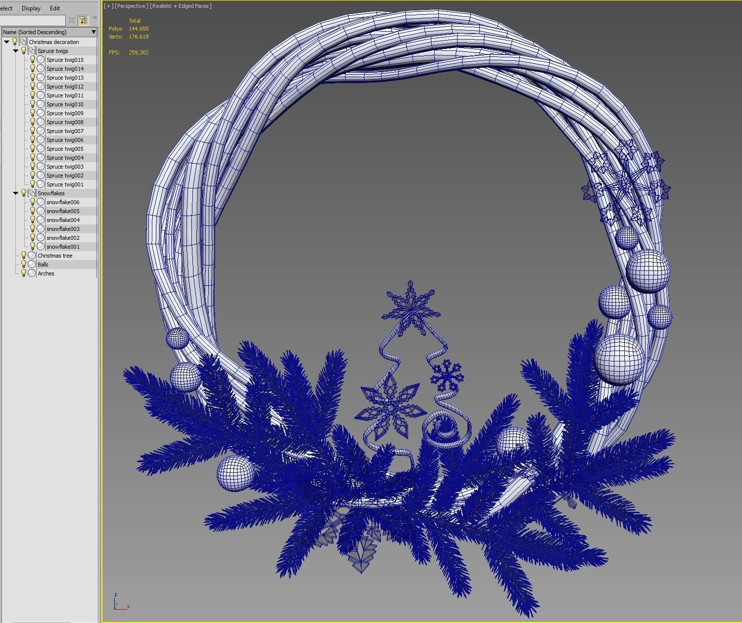 Christmas decoration 3D model_9