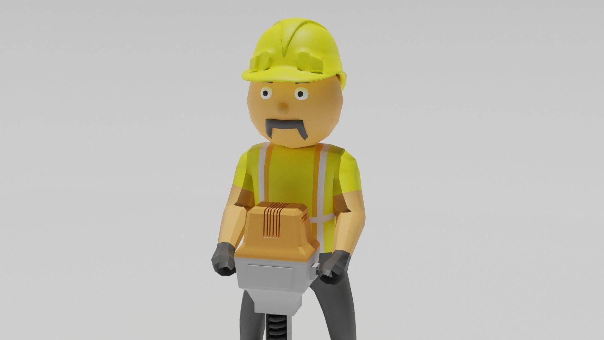 Breaker Man Low-poly 3D model_3