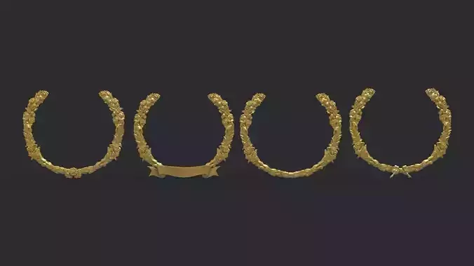 Rose Wreaths Set 3D print model