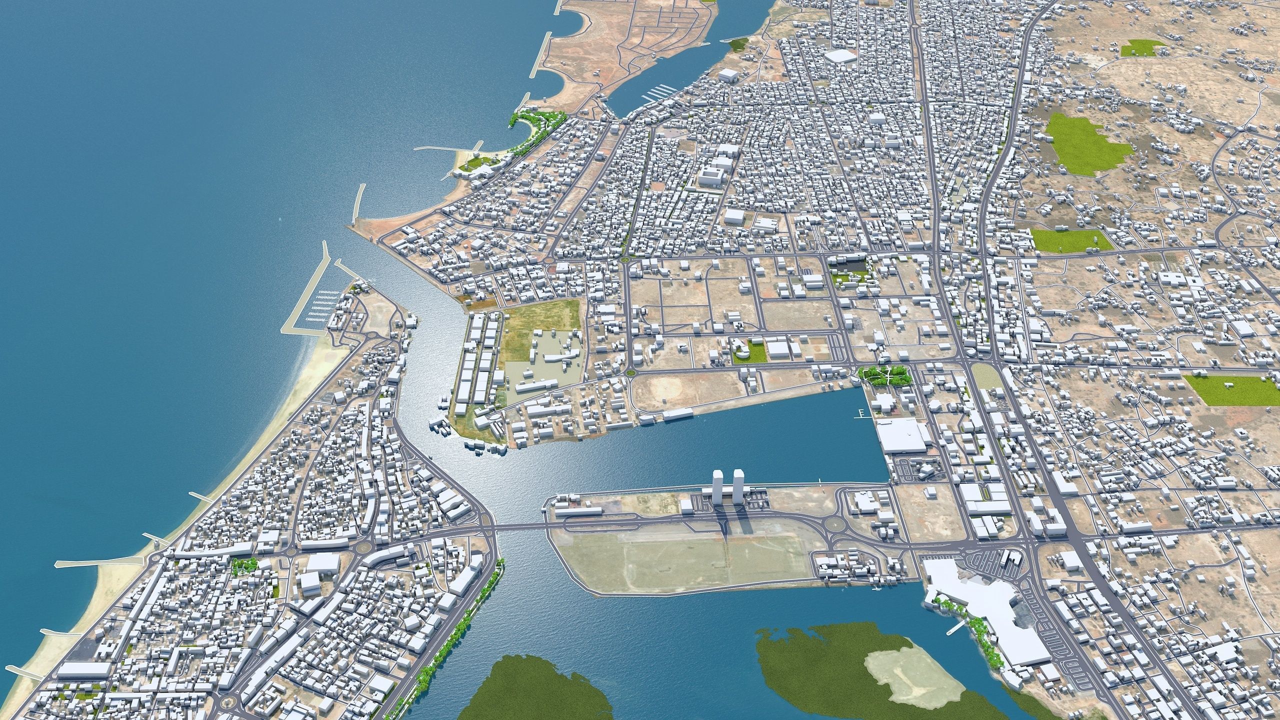 RAS AL Khaimah UAE Low-poly 3D model_2