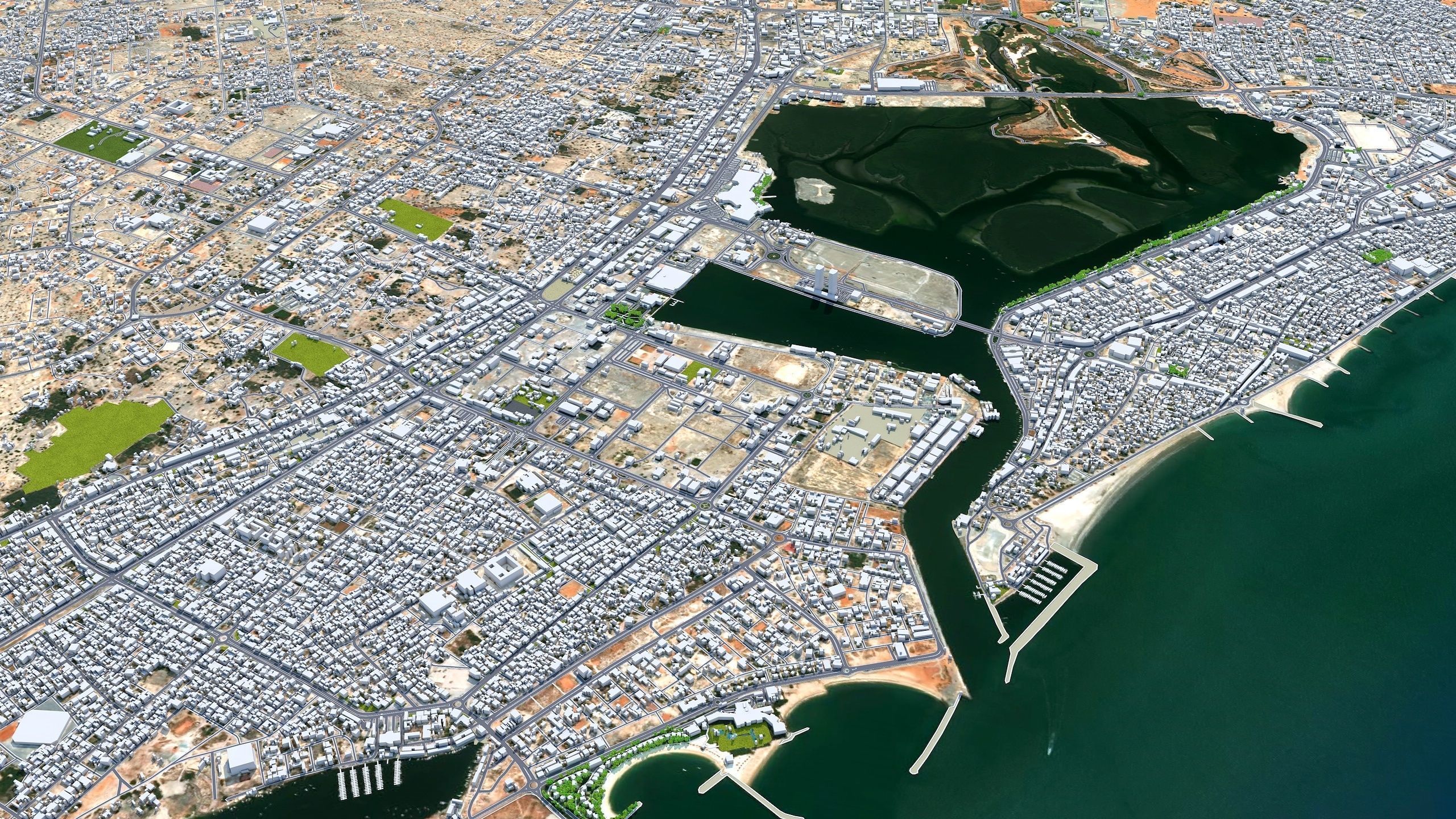 RAS AL Khaimah UAE Low-poly 3D model_9