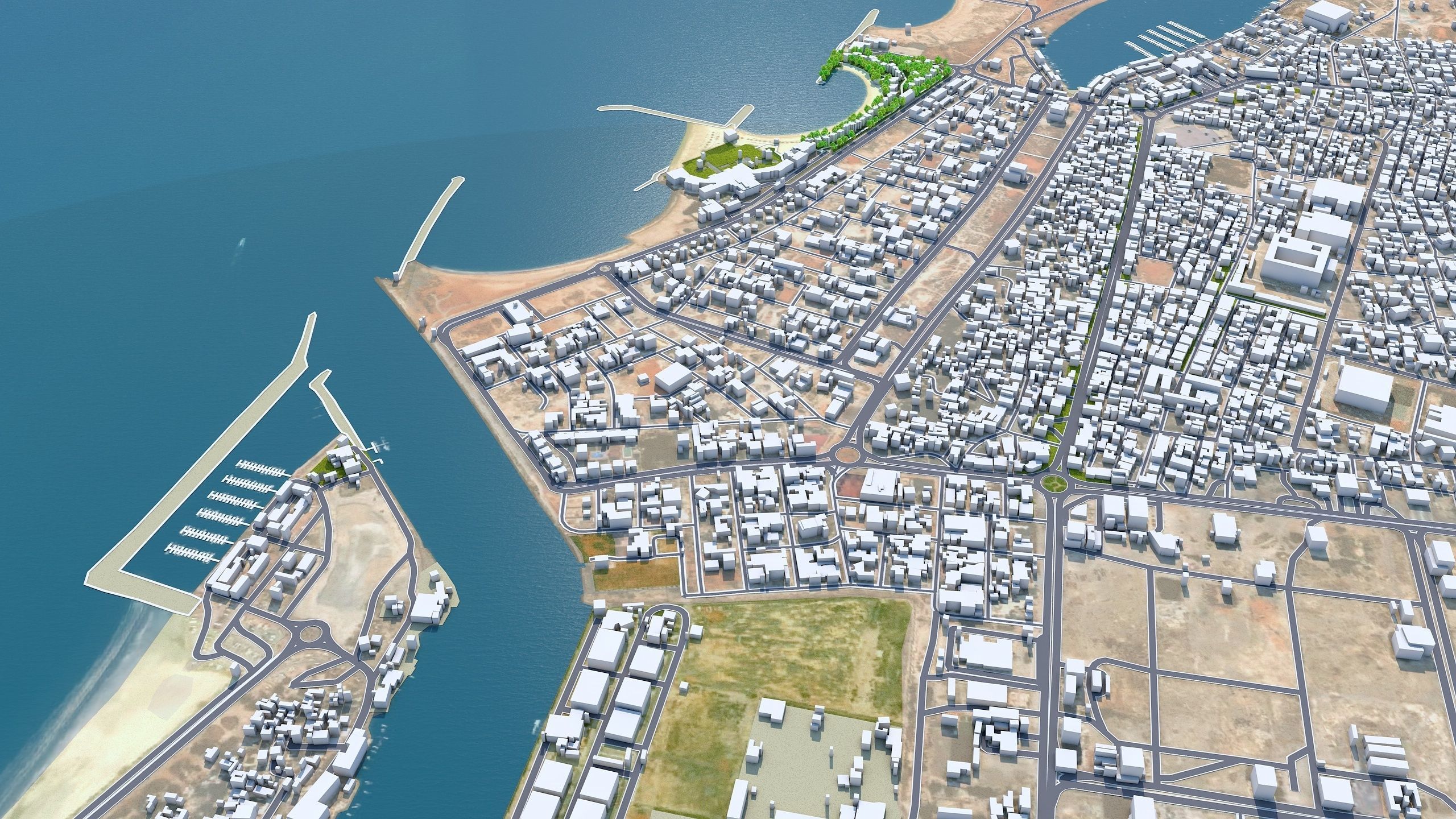 RAS AL Khaimah UAE Low-poly 3D model_1