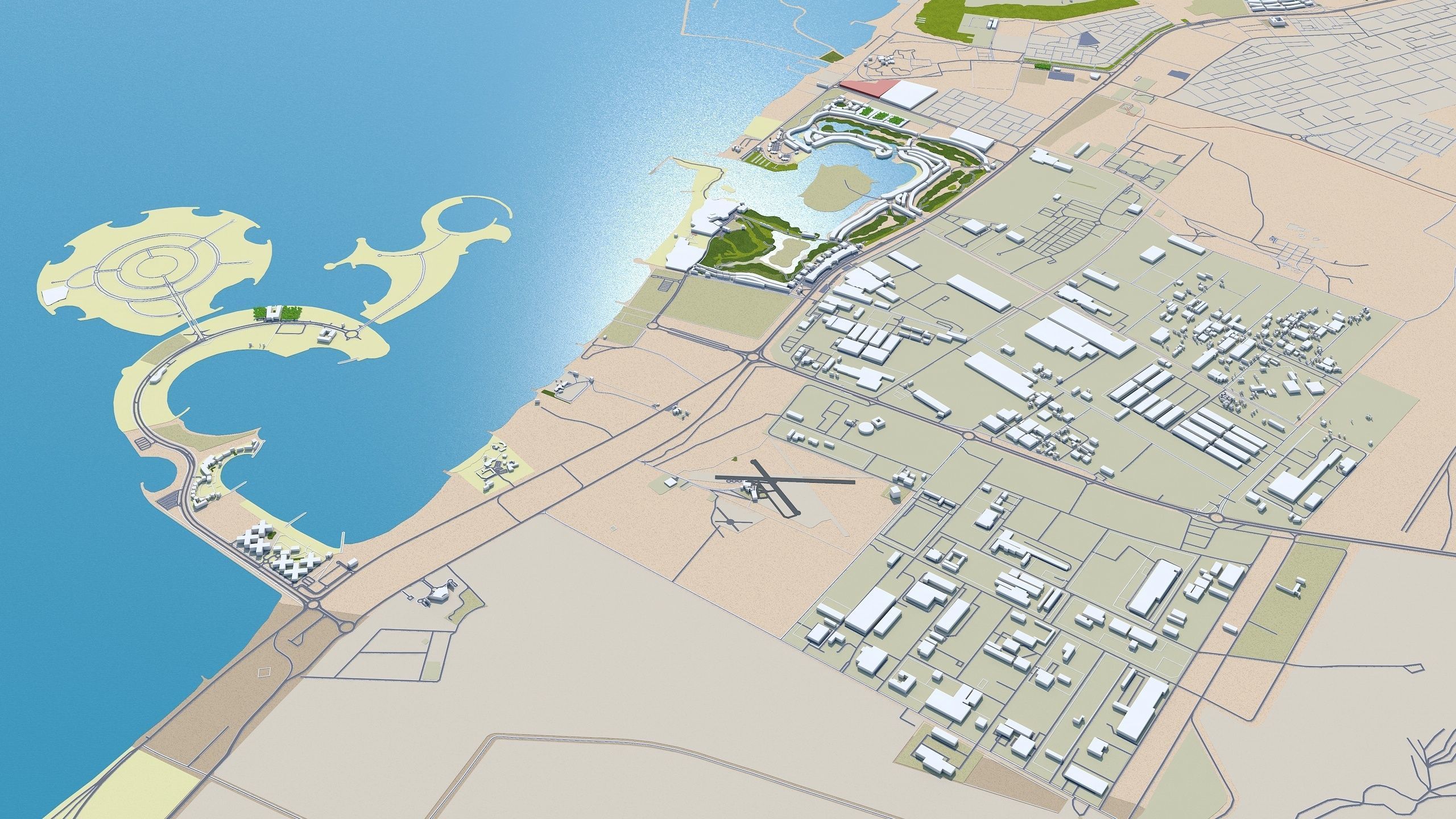 RAS AL Khaimah UAE Low-poly 3D model_5