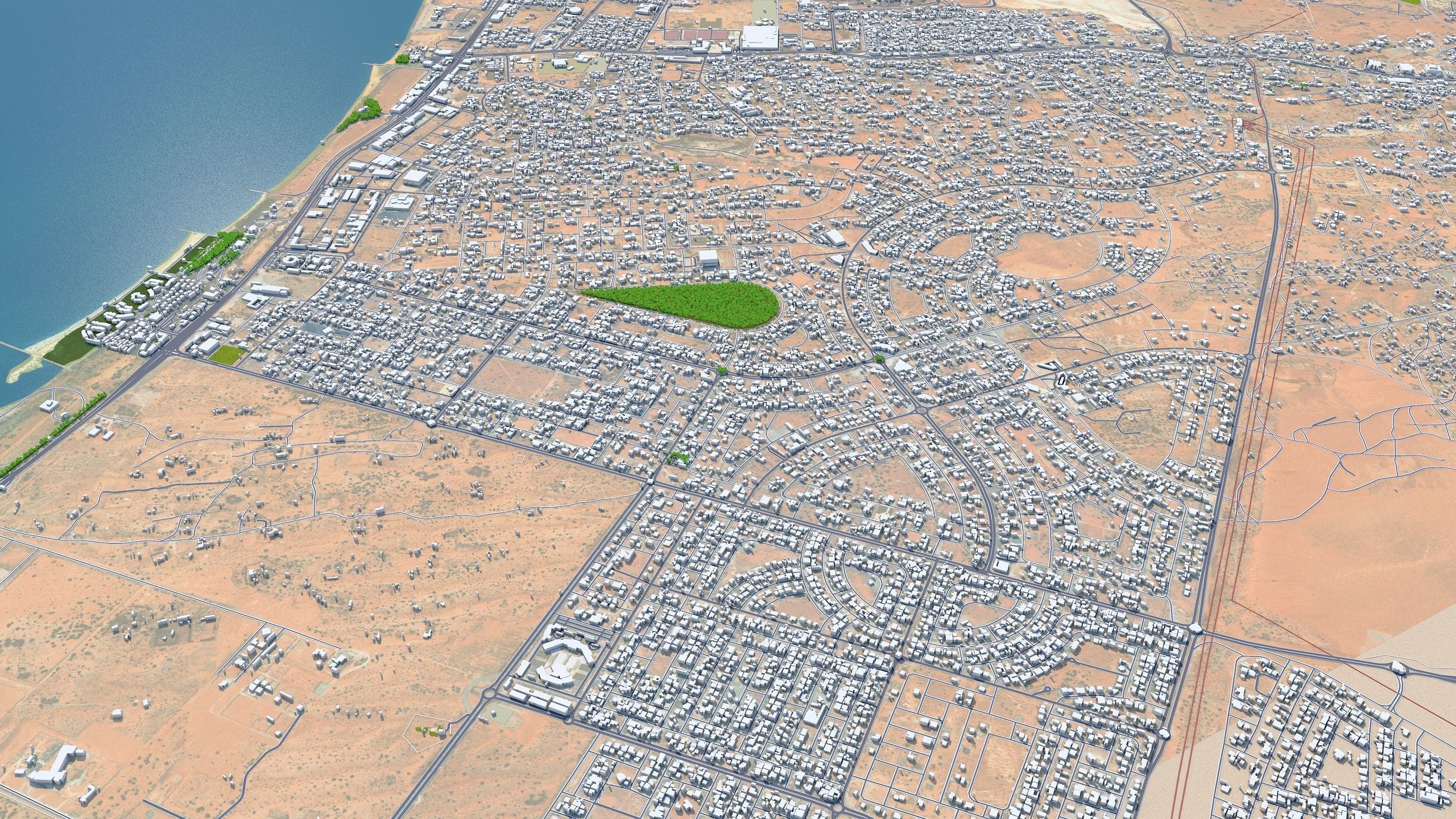 RAS AL Khaimah UAE Low-poly 3D model_6